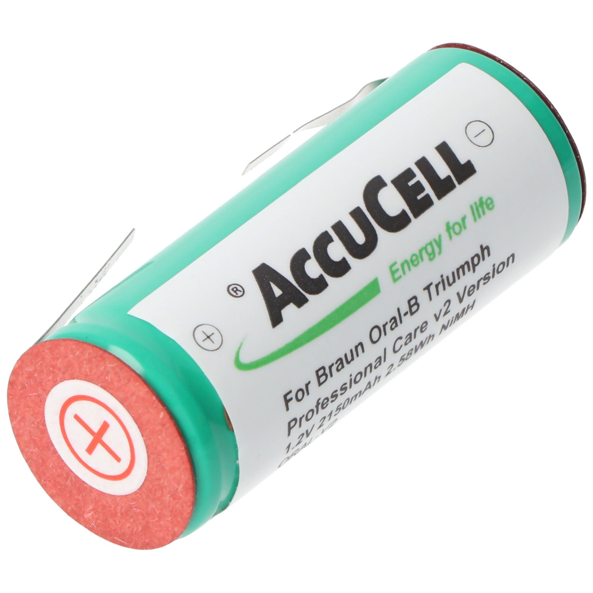 AccuCell Version, 2150 mAh Professional Oral-B Akku passend Care für v2 Braun L Akku V) (1,2 Triumph