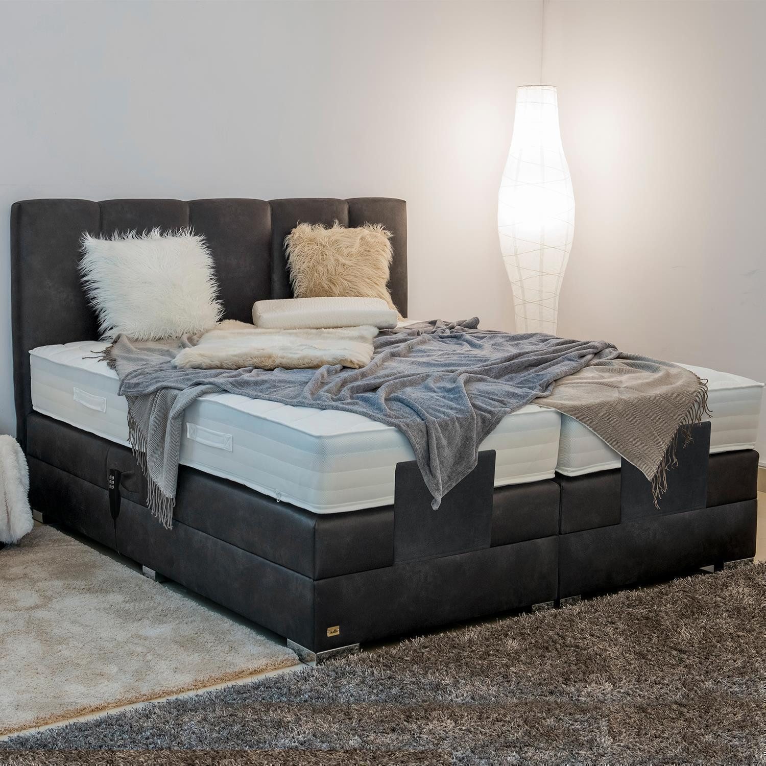 PAARA Boxspringbett Chicago elektrisch verstellbar mit Motor alles, mit einzigartigem Belüftungssystem