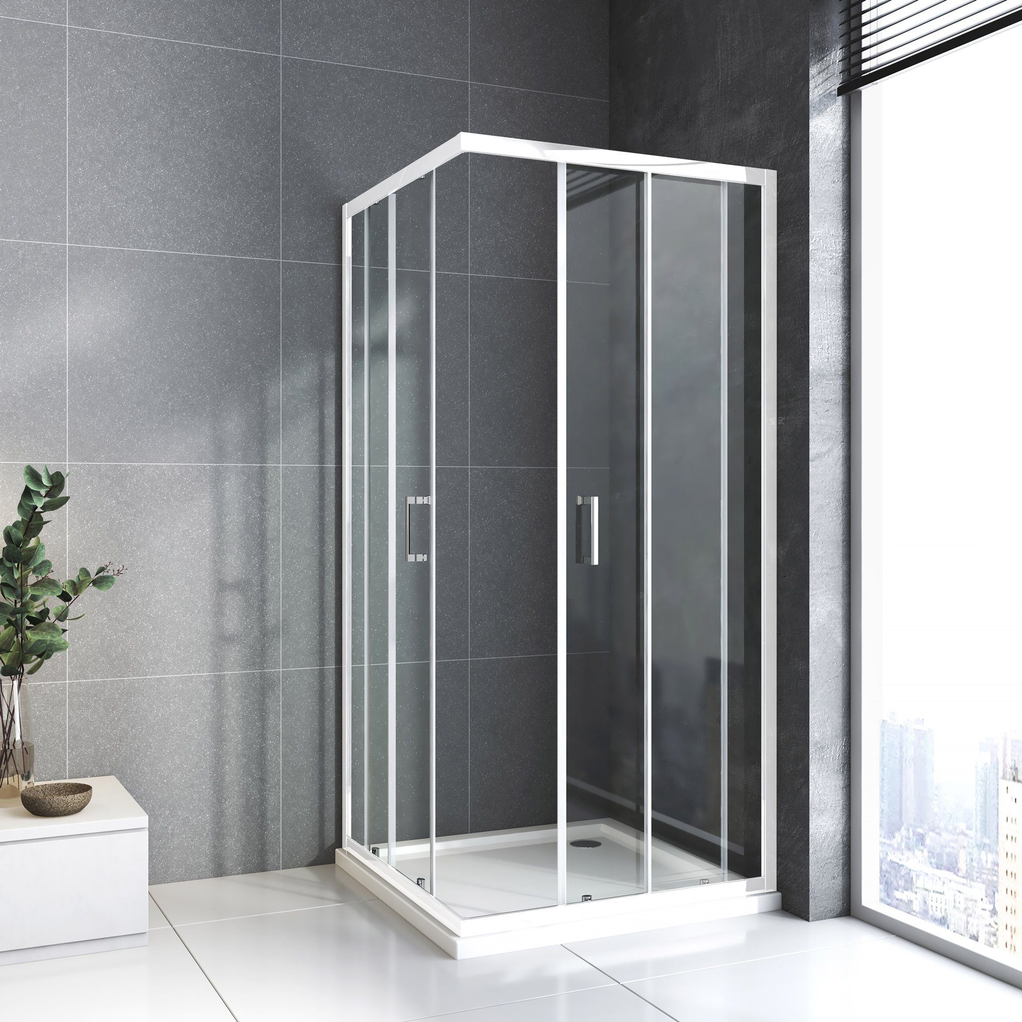 Boromal Eckdusche Schiebetür 90x90 80x80 75x90 günstig online kaufen