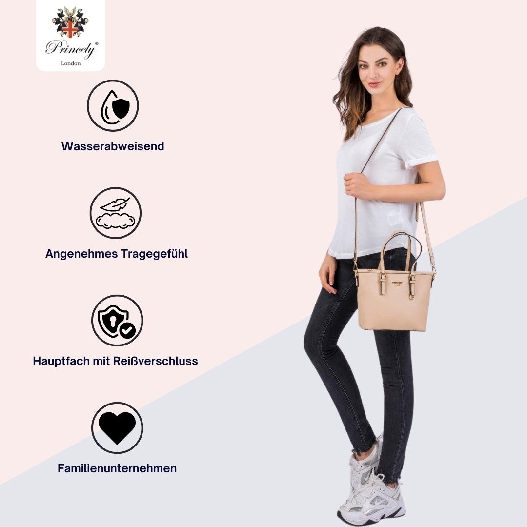 Princely London Handtasche Beverly Small - Handtasche - Kleine Shopper-Tasche mit Schultergurt – Bild 2 von 5