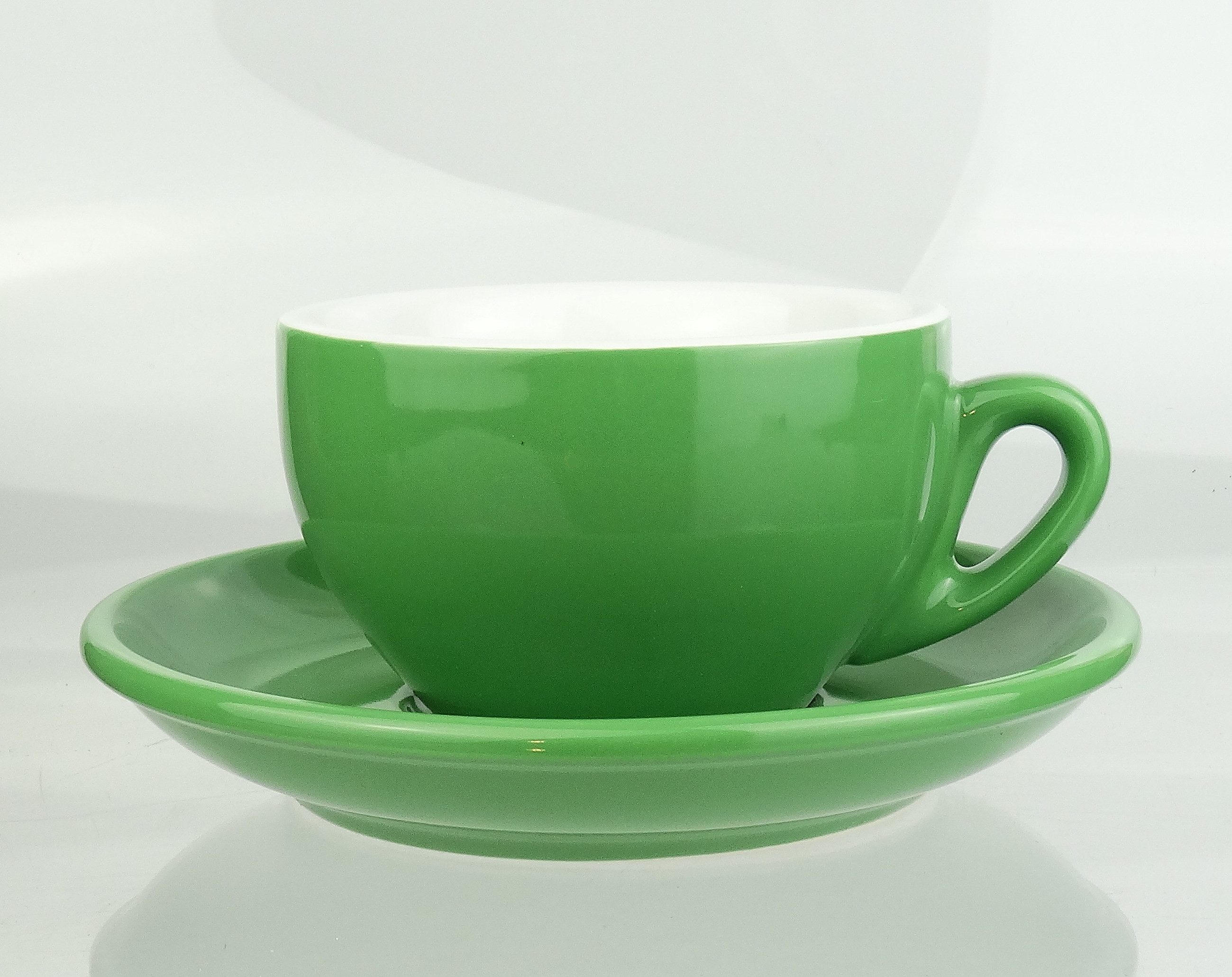 Nuova Point Cappuccinotasse dickwandig, grün, max 200 ml, 2-tlg., Porzellan