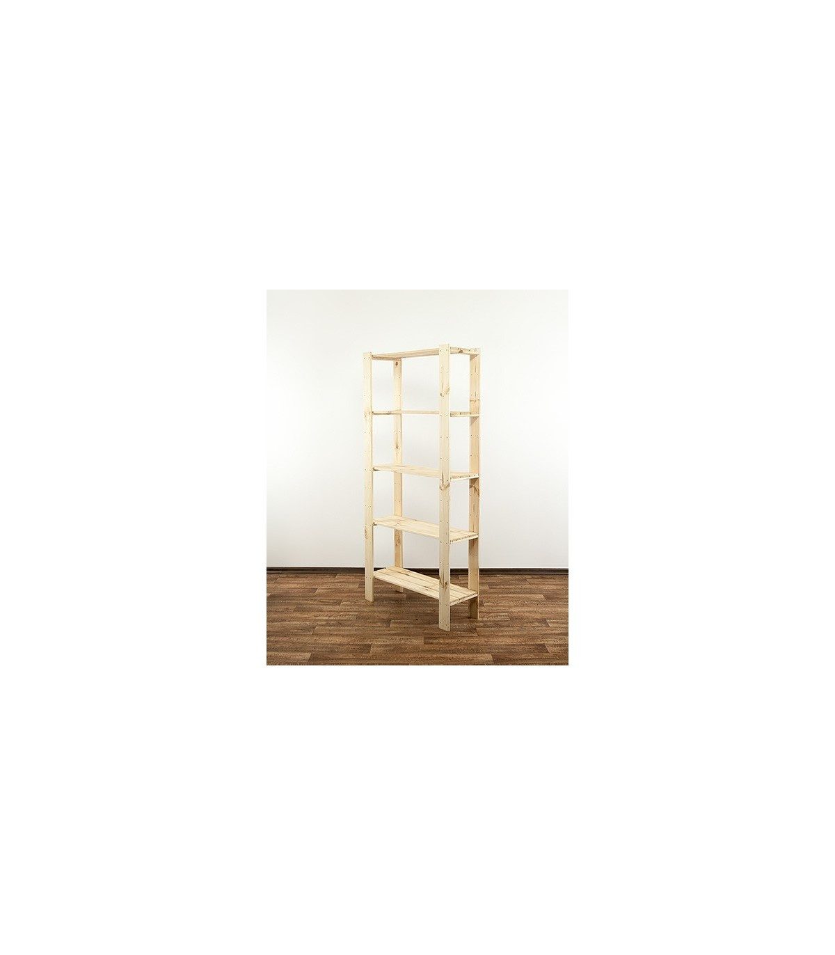 Schwerlastregal WOODLAND, HxBxT 166,4x80x30cm, Fachl. 120kg, 5 Fachboden, Natur