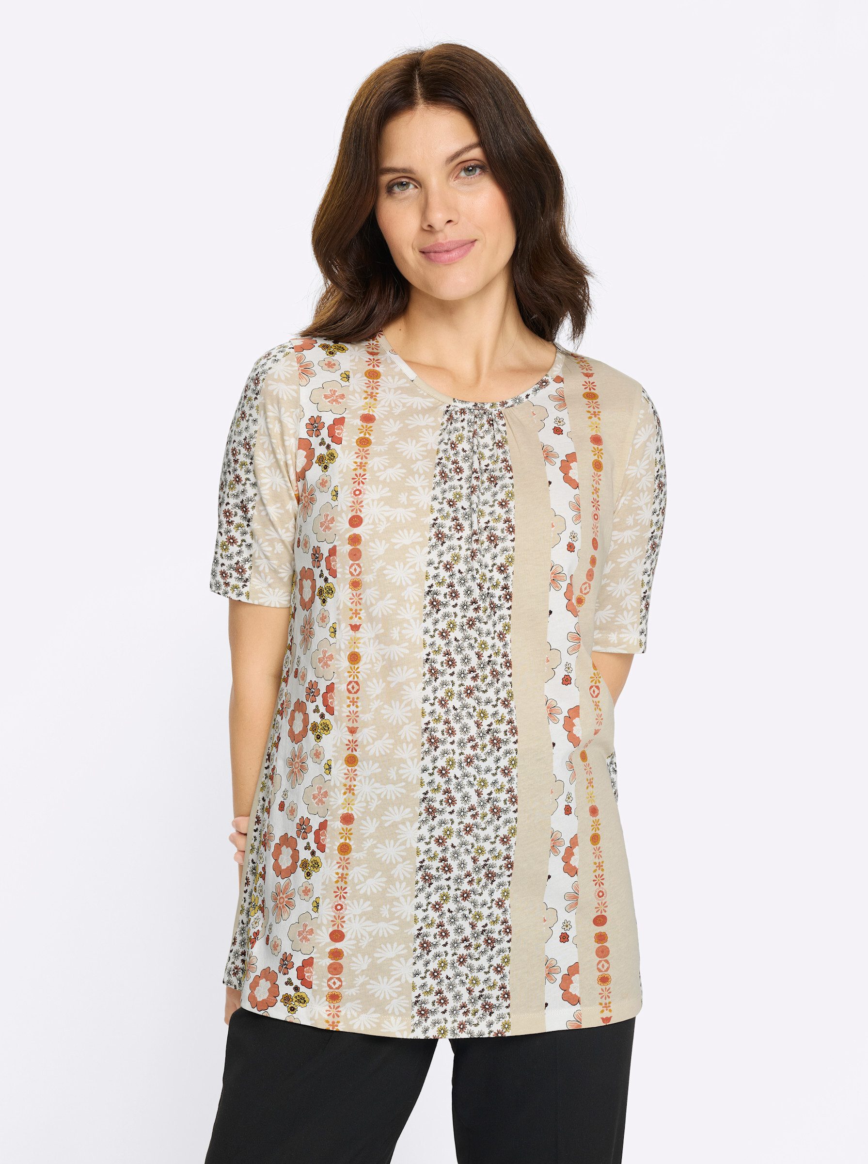 T-Shirt Longshirt Kurzarm