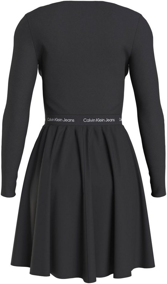 Calvin Klein Jeans Skaterkleid LOGO ELASTIC LONG SLEEVE DRESS