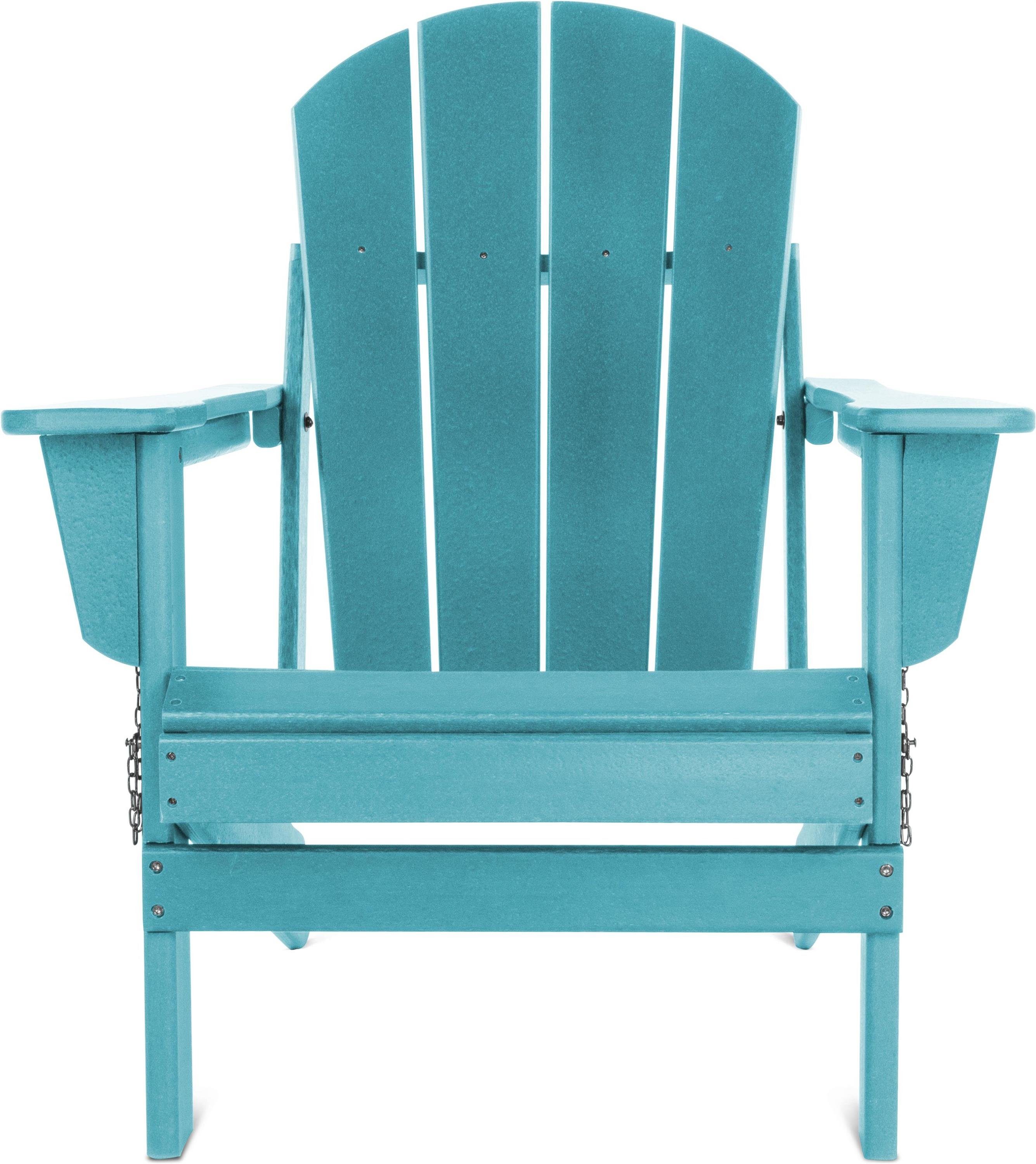 Aspero Gartenstuhl Gartenstuhl Adirondack mit Fußstütze, günstig online kaufen