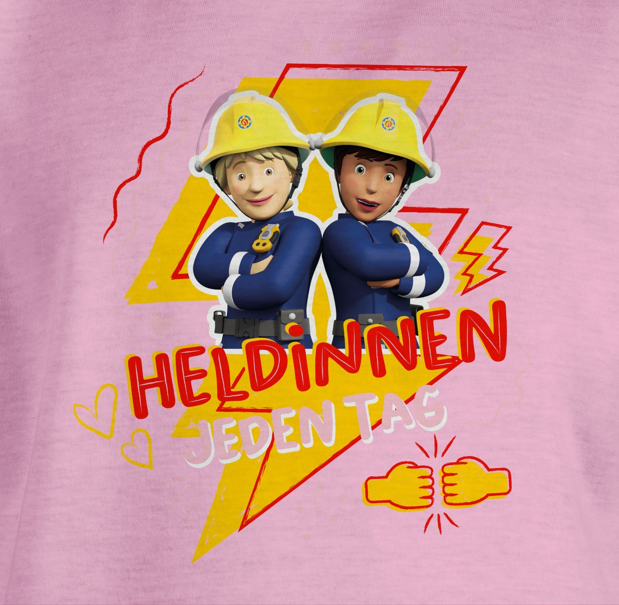 jeden Feuerwehrmann Ellie T-Shirt Tag 3 - Sam Rosa Heldinnen & Mädchen Penny Shirtracer