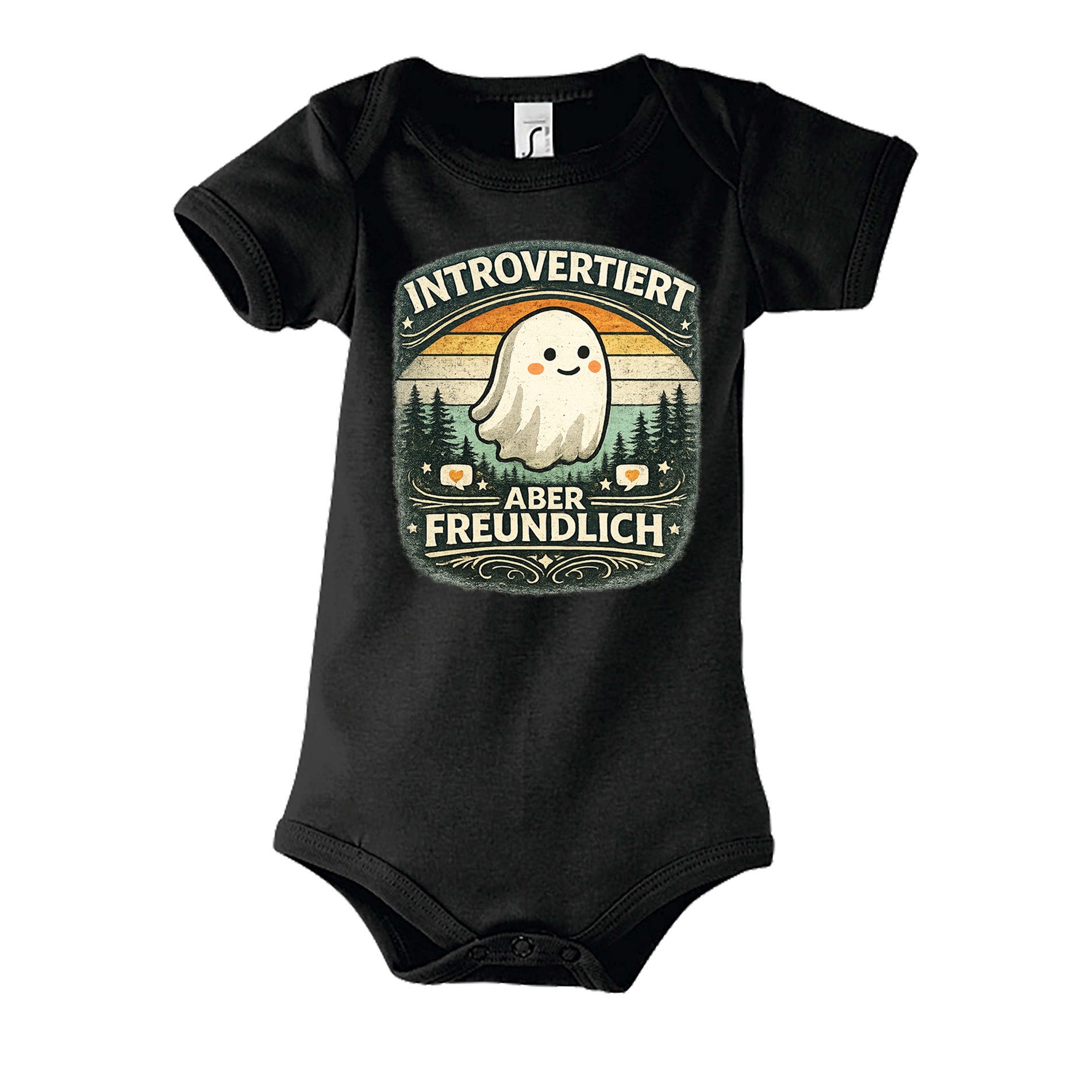 Blondie & Brownie Strampler Baby Body Introvertiert Aber Freundlich Geist Retro Design Stramplers Introvertiert Aber Freundlich Baby Body Modell