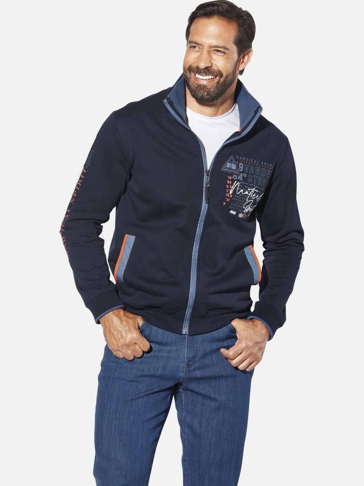 Jan Vanderstorm Sweatjacke LINDSEN mit elastischem günstig online kaufen