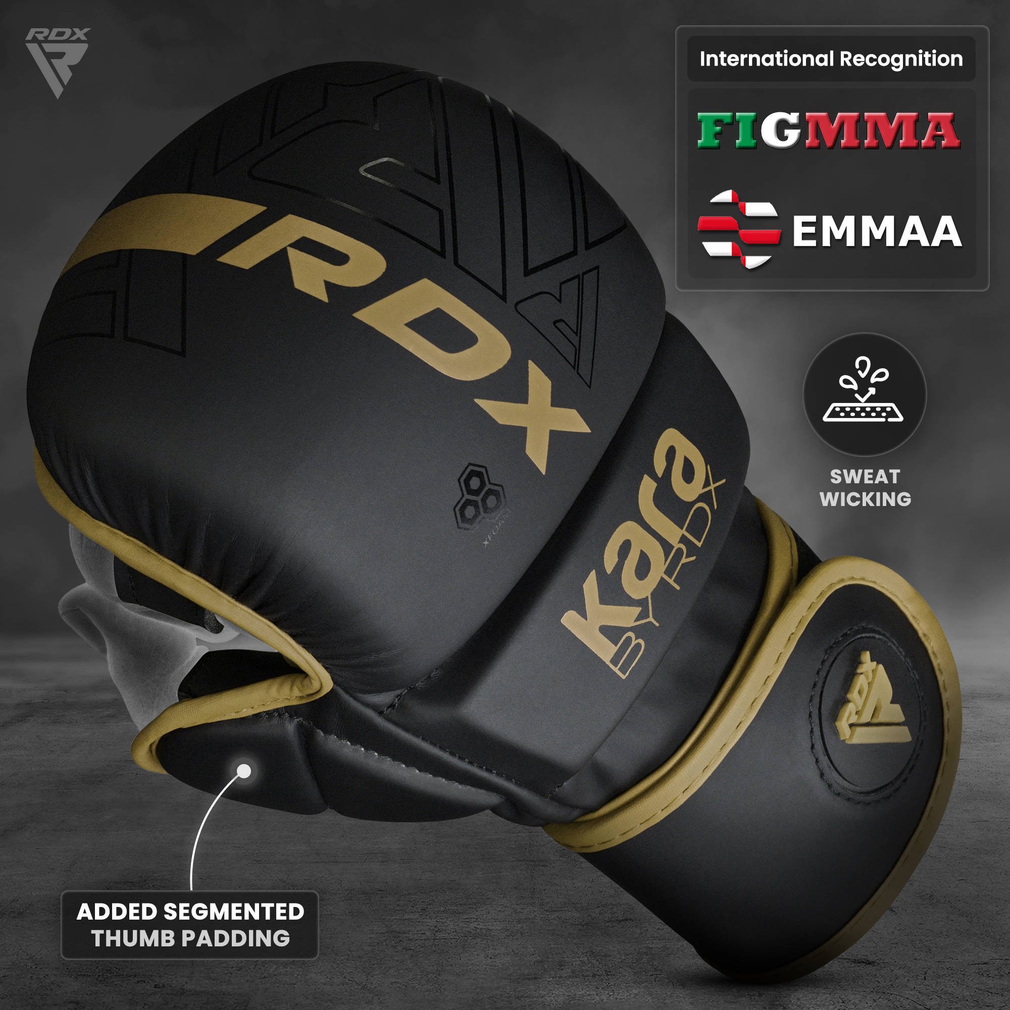 RDX Sports MMA-Handschuhe RDX MMA Handschuhe, MMA Gloves für Kampfsport Grappling Training