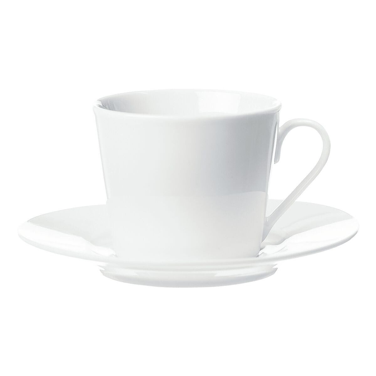 Ritzenhoff & Breker Kaffeeservice Bianco (4-tlg), Porzellan, Kaffeetasse mit Untertasse, spülmaschinen-/ mikrowellengeeignet