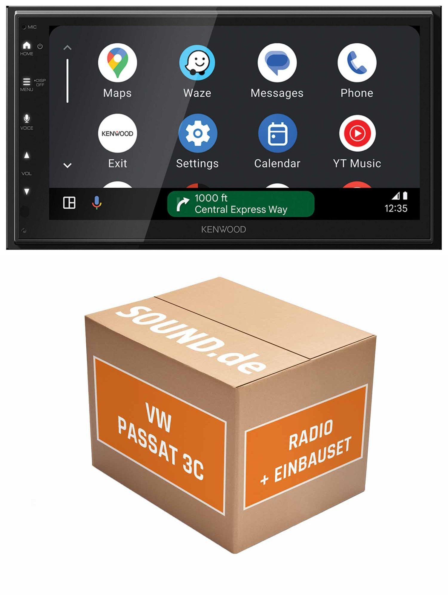 JUST SOUND best choice for caraudio Autoradio Einbauset Kenwood Kenwood DMX6523DABS VW Passat 3C Autoradio (Freisprecheinrichtung)
