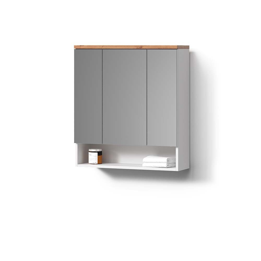 Livinity® Badezimmerspiegelschrank Tanaro, Weiß/Weiß, 70 x günstig online kaufen