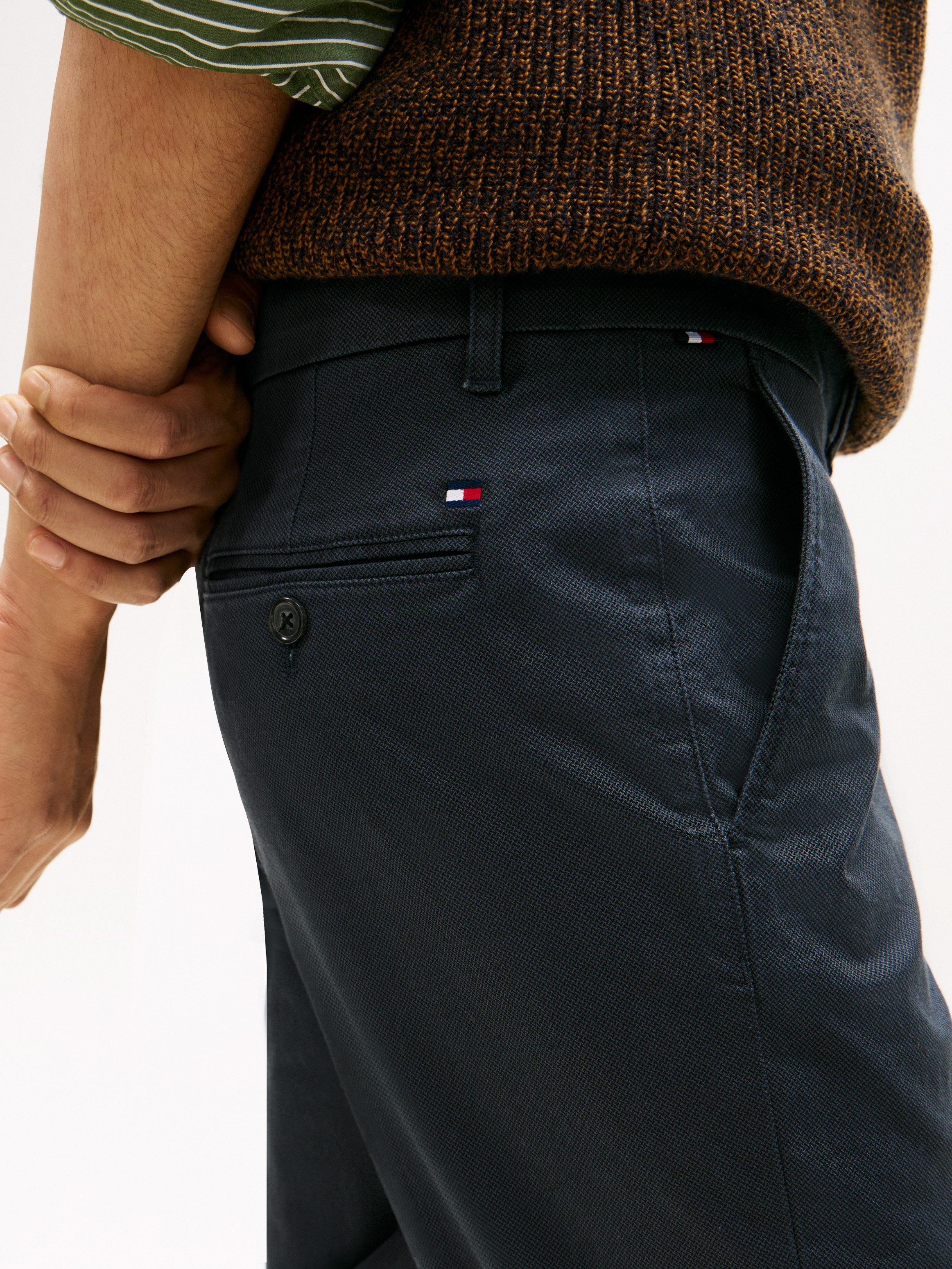 Tommy Hilfiger 5-Pocket-Hose BLEECKER PRINTED STRUCTURE slim fit, modisch, mit Struktur