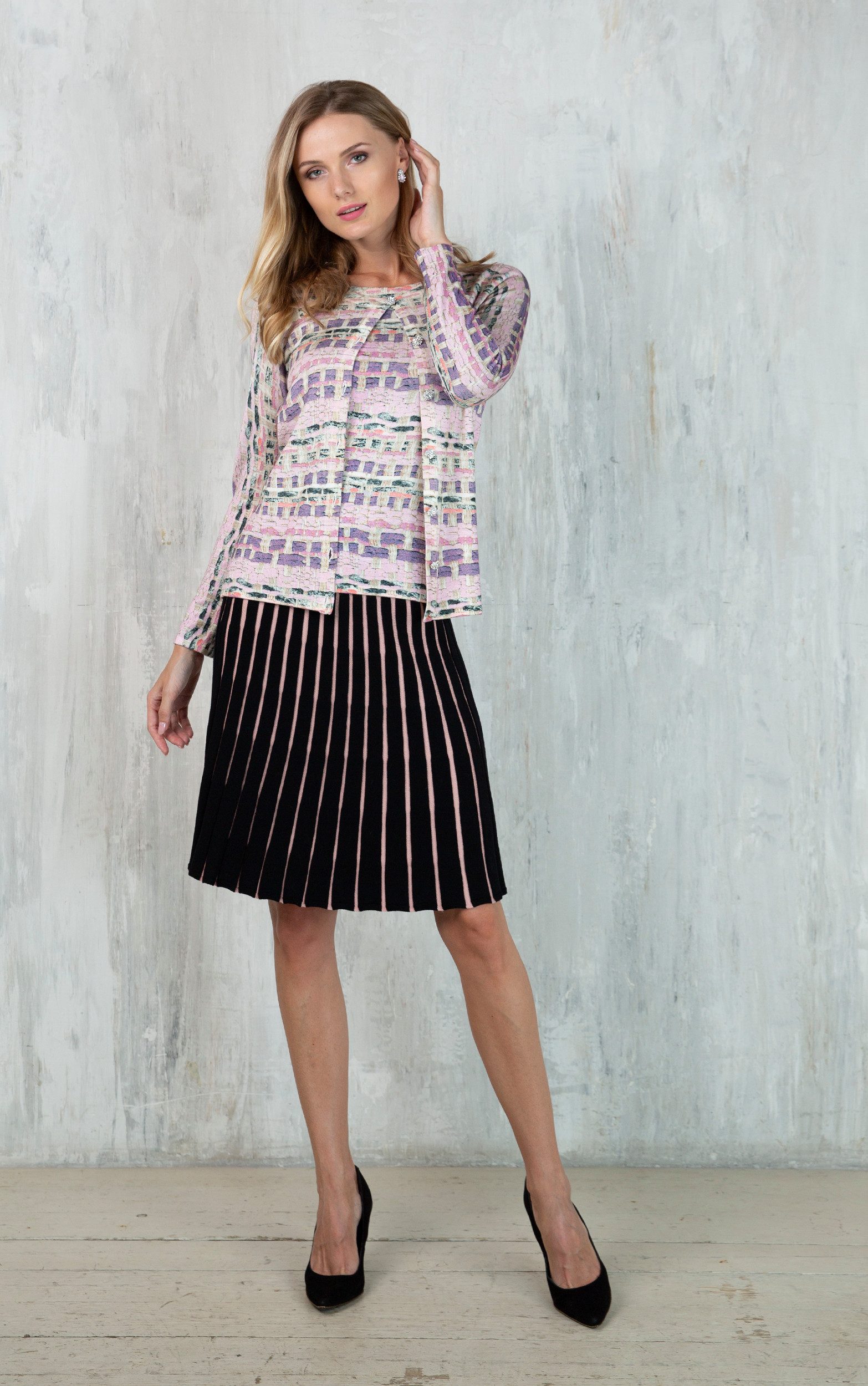 Passioni Strickrock mit Strickfalten günstig online kaufen