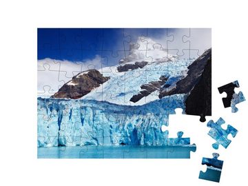 puzzleYOU Puzzle Spegazzini-Gletscher in Patagonien, Argentinien, 48 Puzzleteile, puzzleYOU-Kollektionen Jahreszeiten