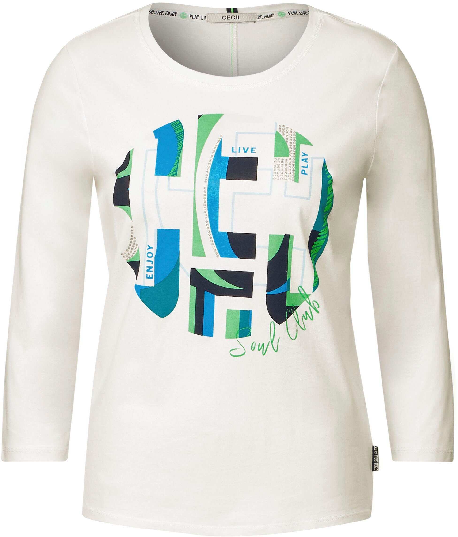 3/4-Arm-Shirt Design modernem Cecil vanilla white in