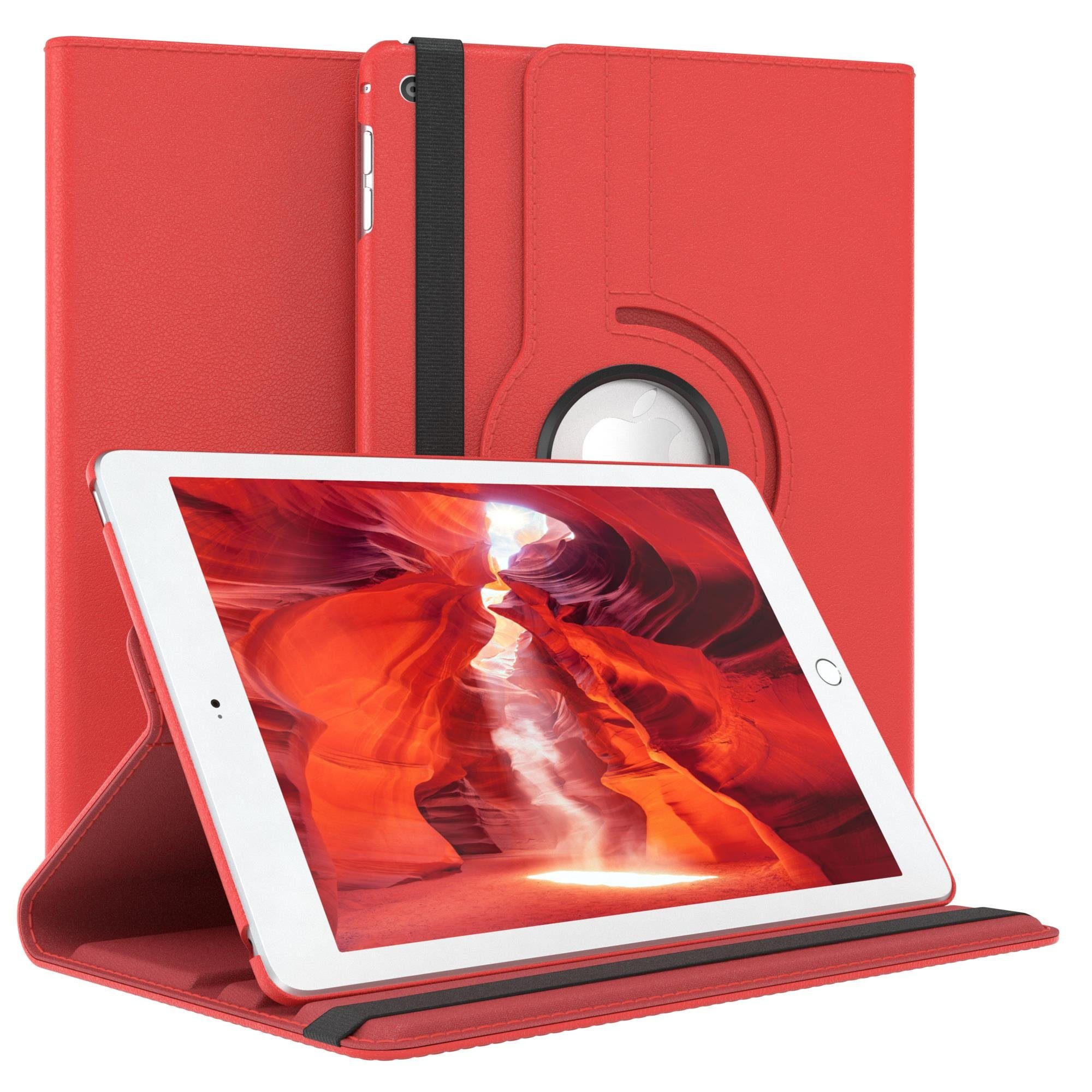 EAZY CASE Tablet-Hülle Rotation Case für Apple iPad Mini 4. Generation 7,9 Zoll, Tabletcase Flipcover Smart kratzfest Hülle aufstellbar drehend Rot