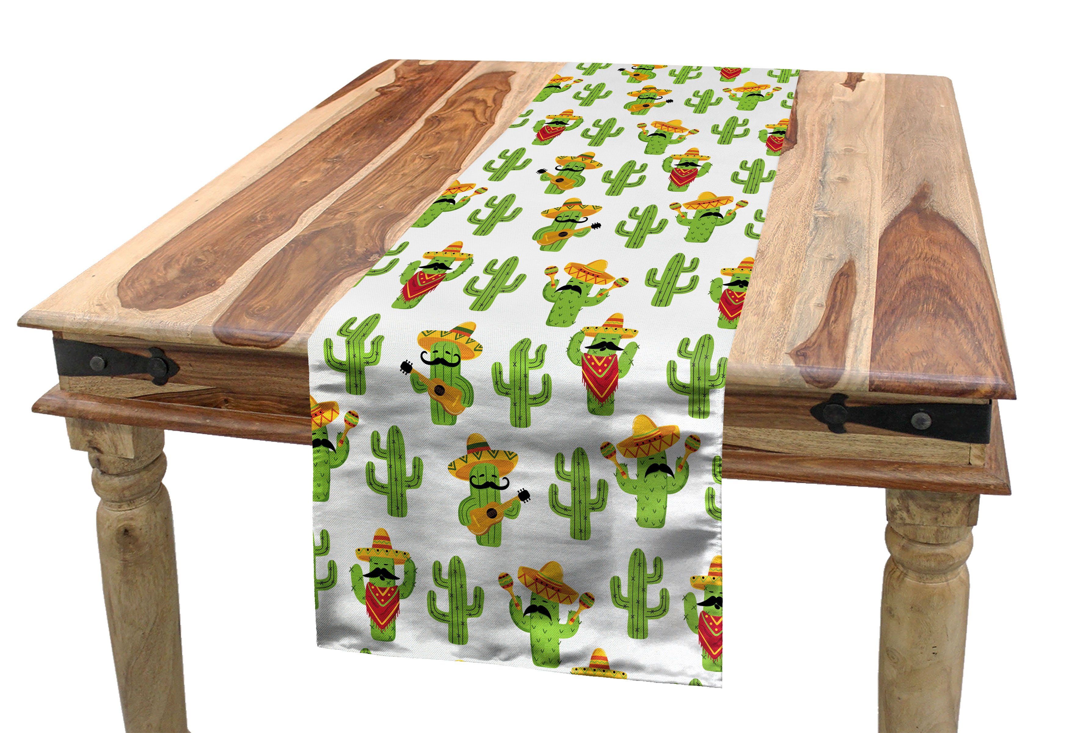 Dekorativer Küche Esszimmer Fun Tischläufer, de Charaktere Cinco Cactus Abakuhaus Tischläufer Mayo Rechteckiger