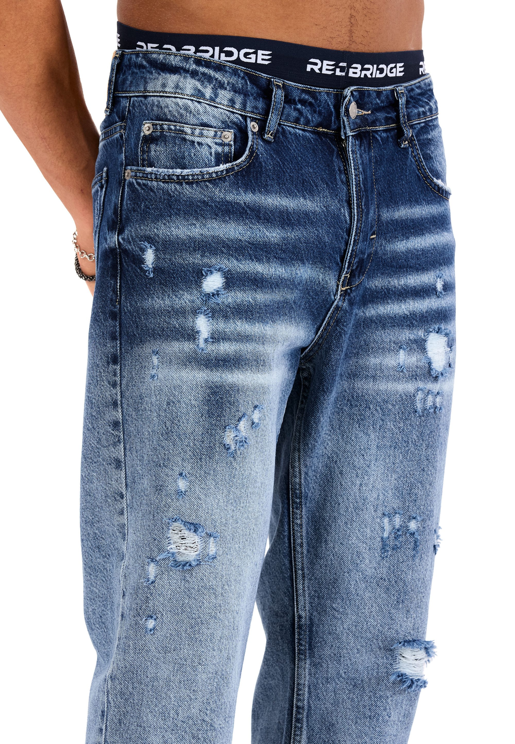RedBridge Destroyed-Jeans by Denim House Denim Hose mit geradem Bein Vintage Look, gerade Passform