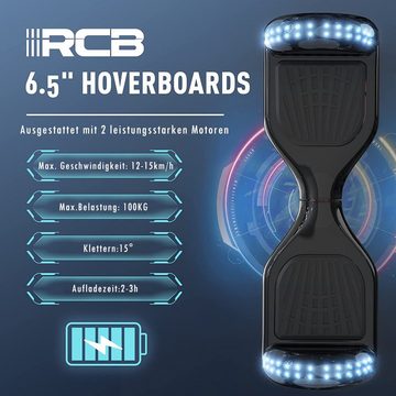 RCB Balance Scooter, 6.5" Hoverboard mit Sitz für Kinder LED