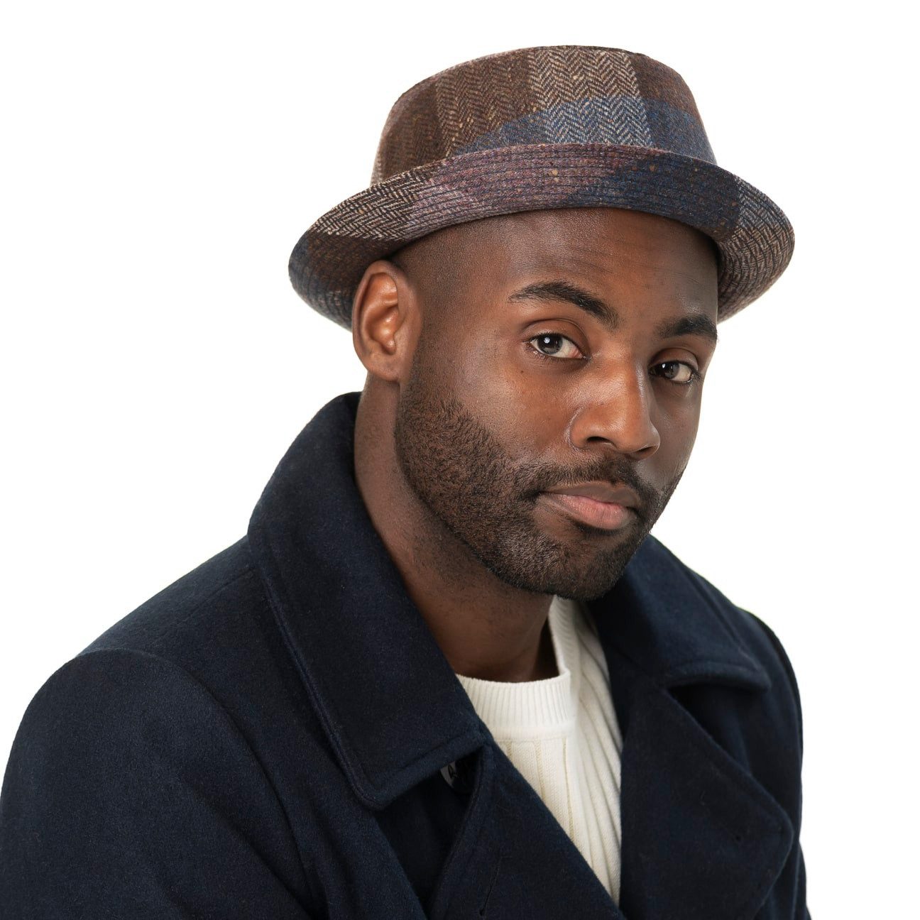 Lierys Fedora (1-St) Karohut mit Futter, Made in Italy