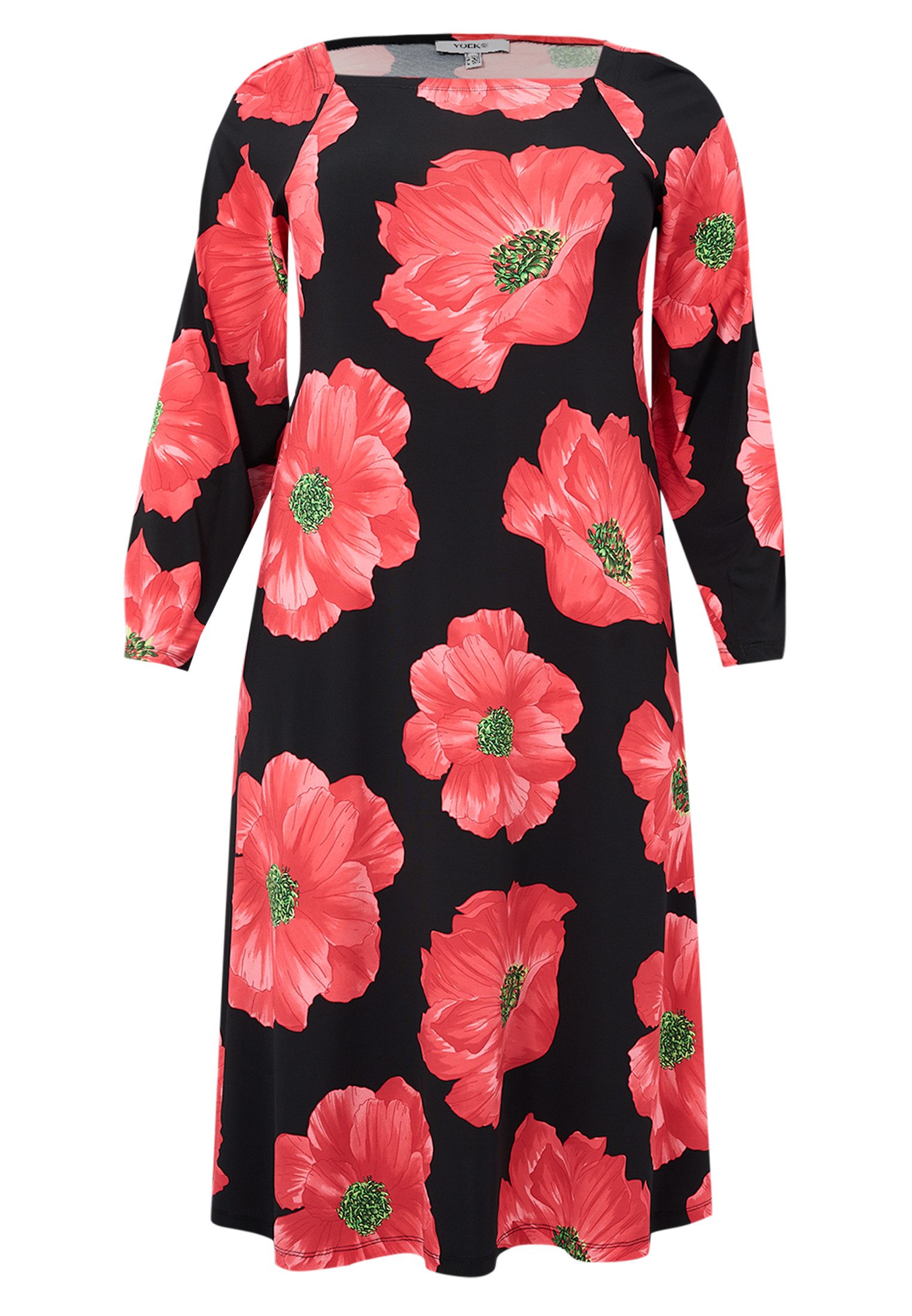 YOEK A-Linien-Kleid Damen Kleid mit Druck