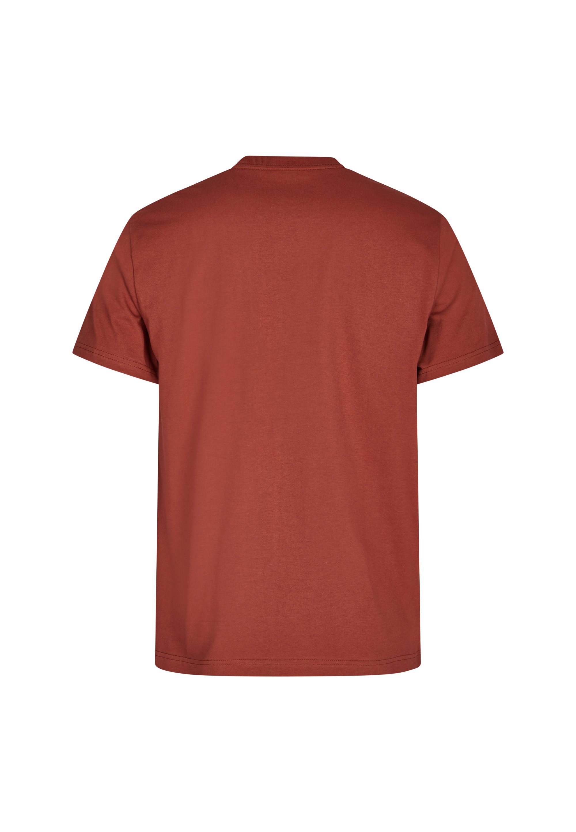 orange mit Embro Gull (1-tlg) T-Shirt Cleptomanicx Gull-Stickerei