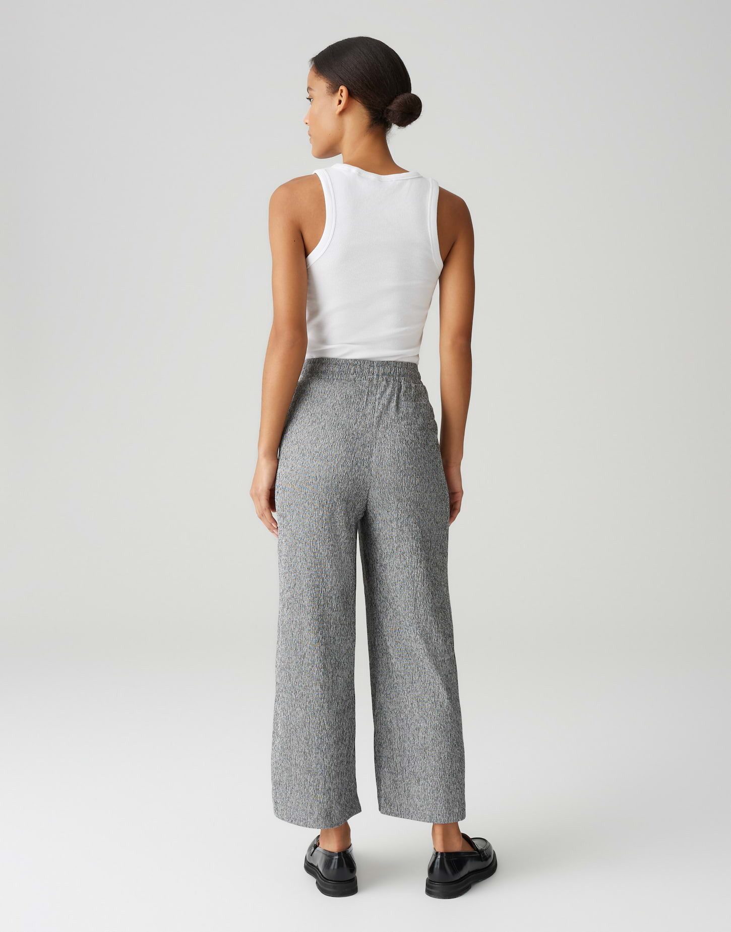 OPUS Culotte MILENI CRINKLE TWO-TONE Wide mit Komfortbund