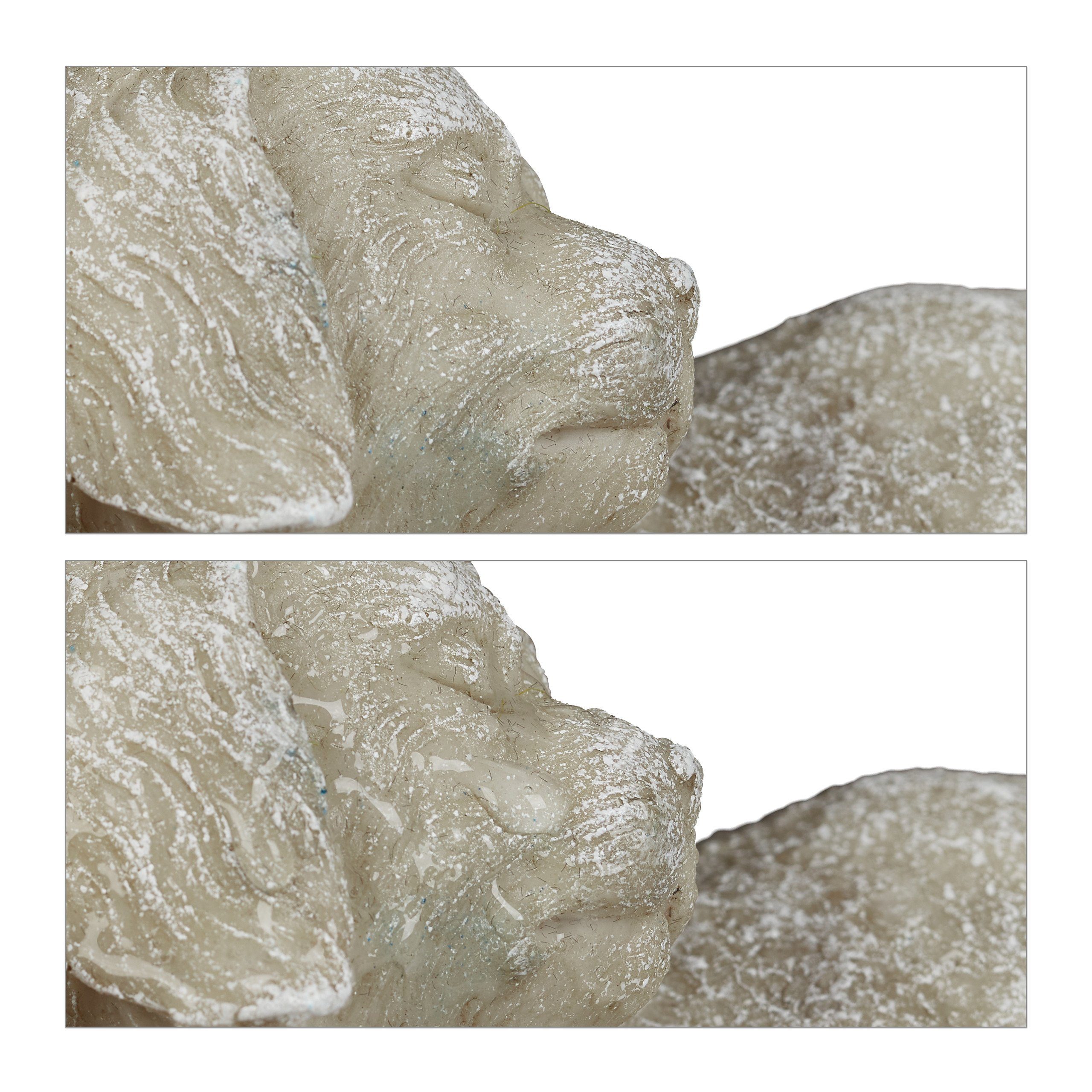 relaxdays Gartenfigur Grabschmuck für Hunde