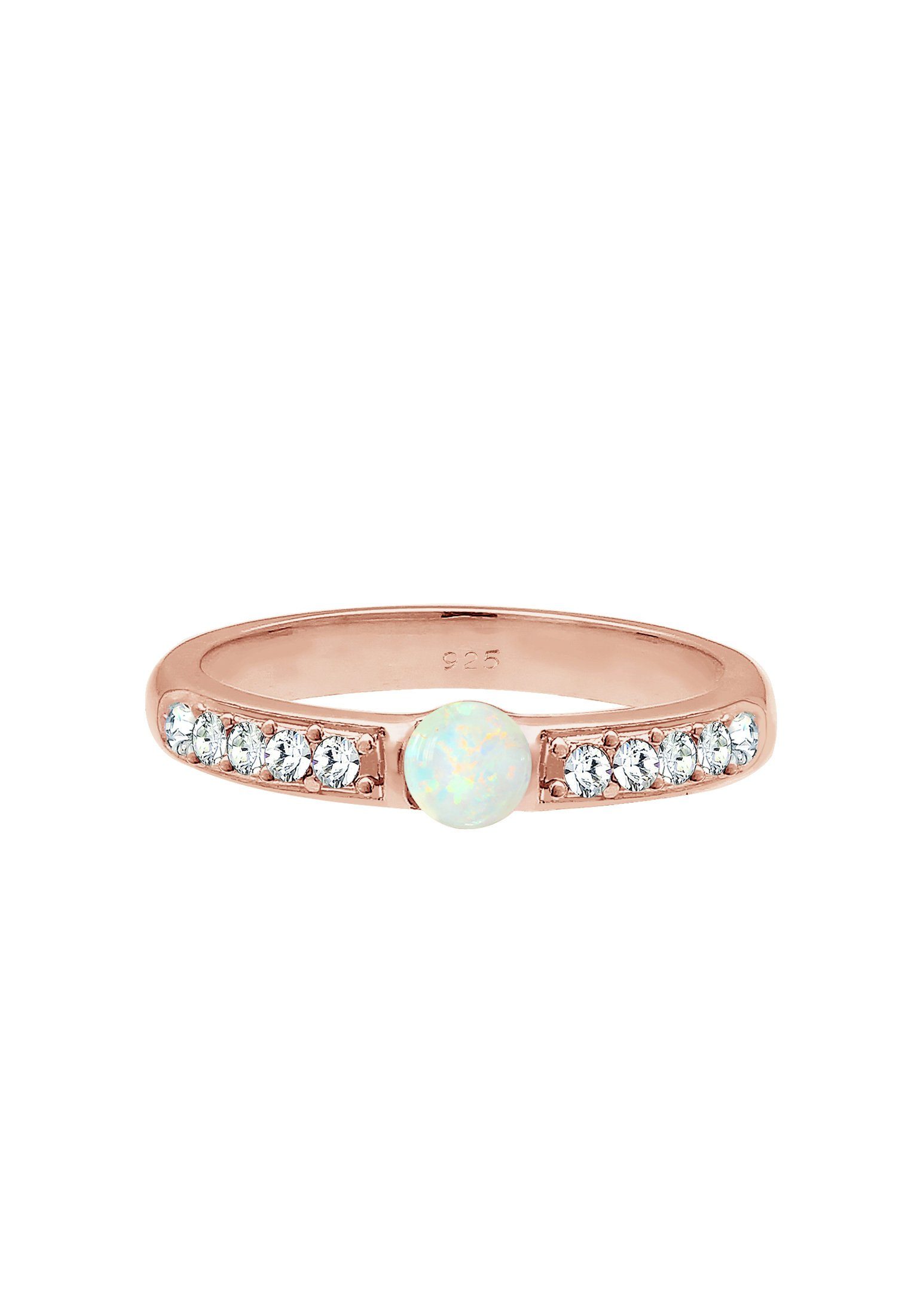 Opal Silber Verlobungsring Sterling Elli Premium Rosegold 925er Kristalle