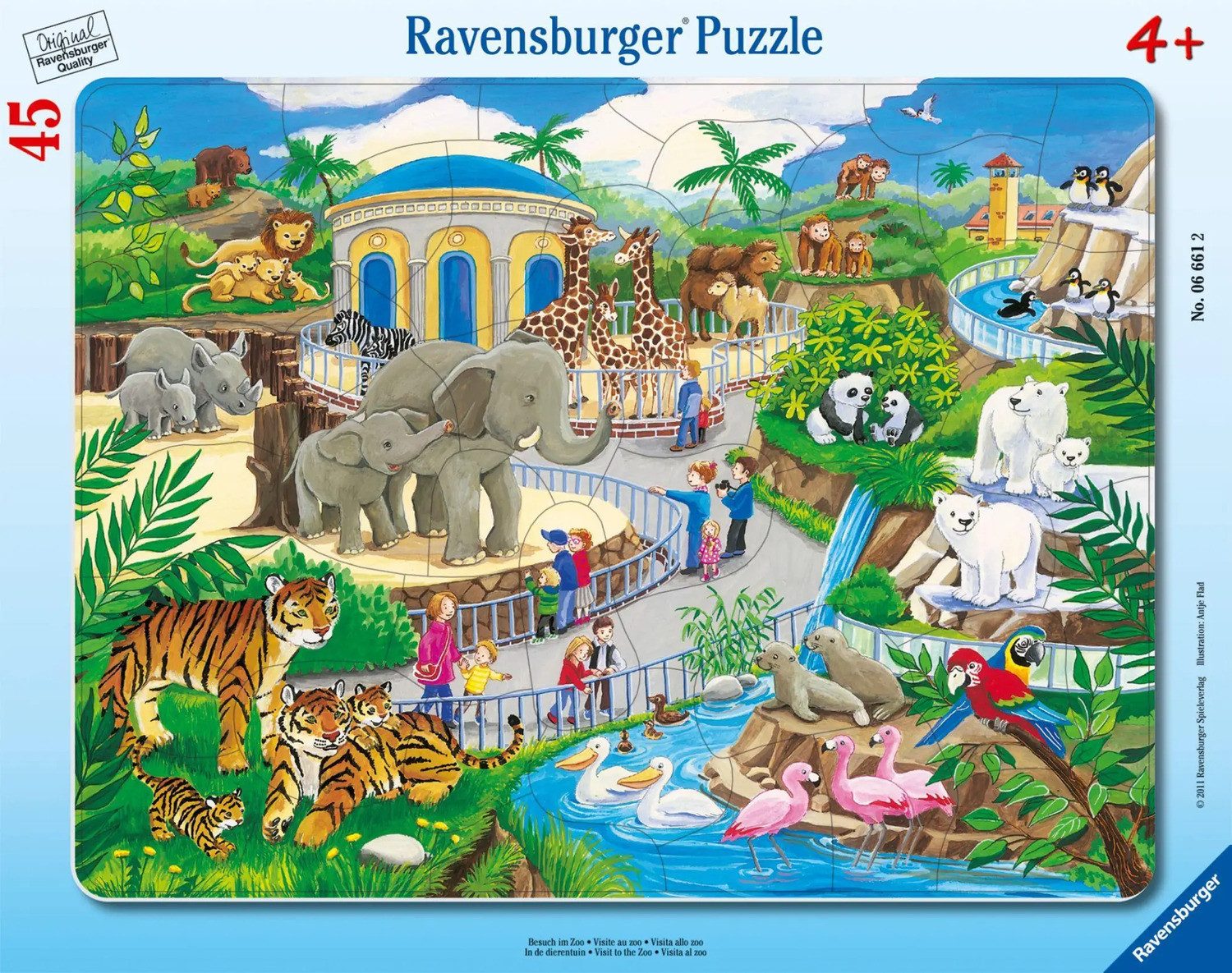 Ravensburger Puzzle Besuch im Zoo. Rahmenpuzzle, Puzzleteile günstig online kaufen