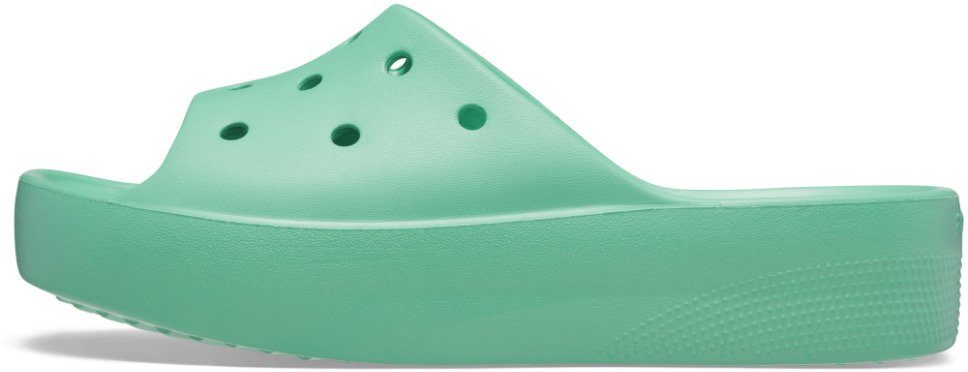 (Packung) Platform Slide Crocs Classic jade Badepantolette