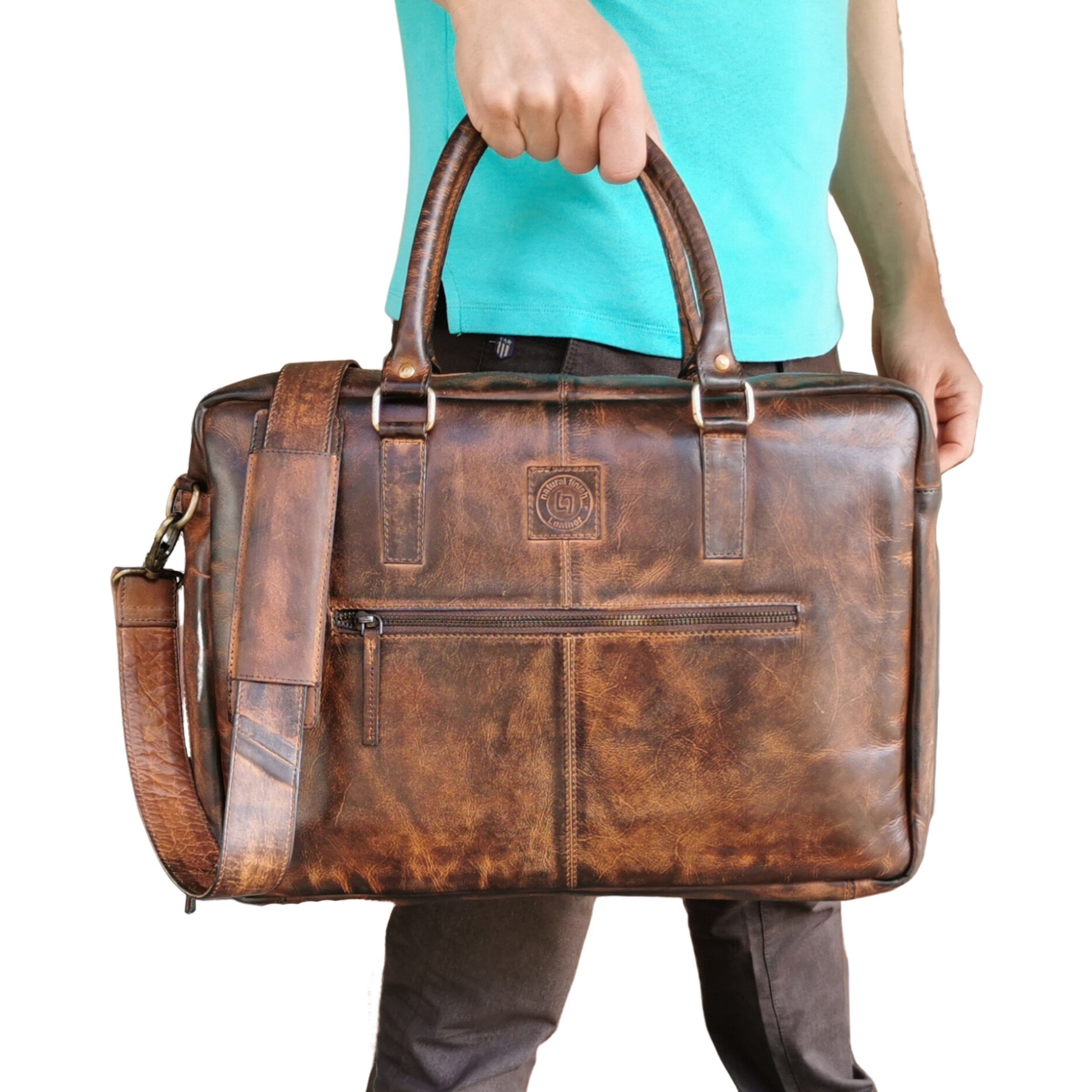 Landleder Laptoptasche Cambridge Business Bag - Ordner & Laptop (gepolstert), 100% Rindleder