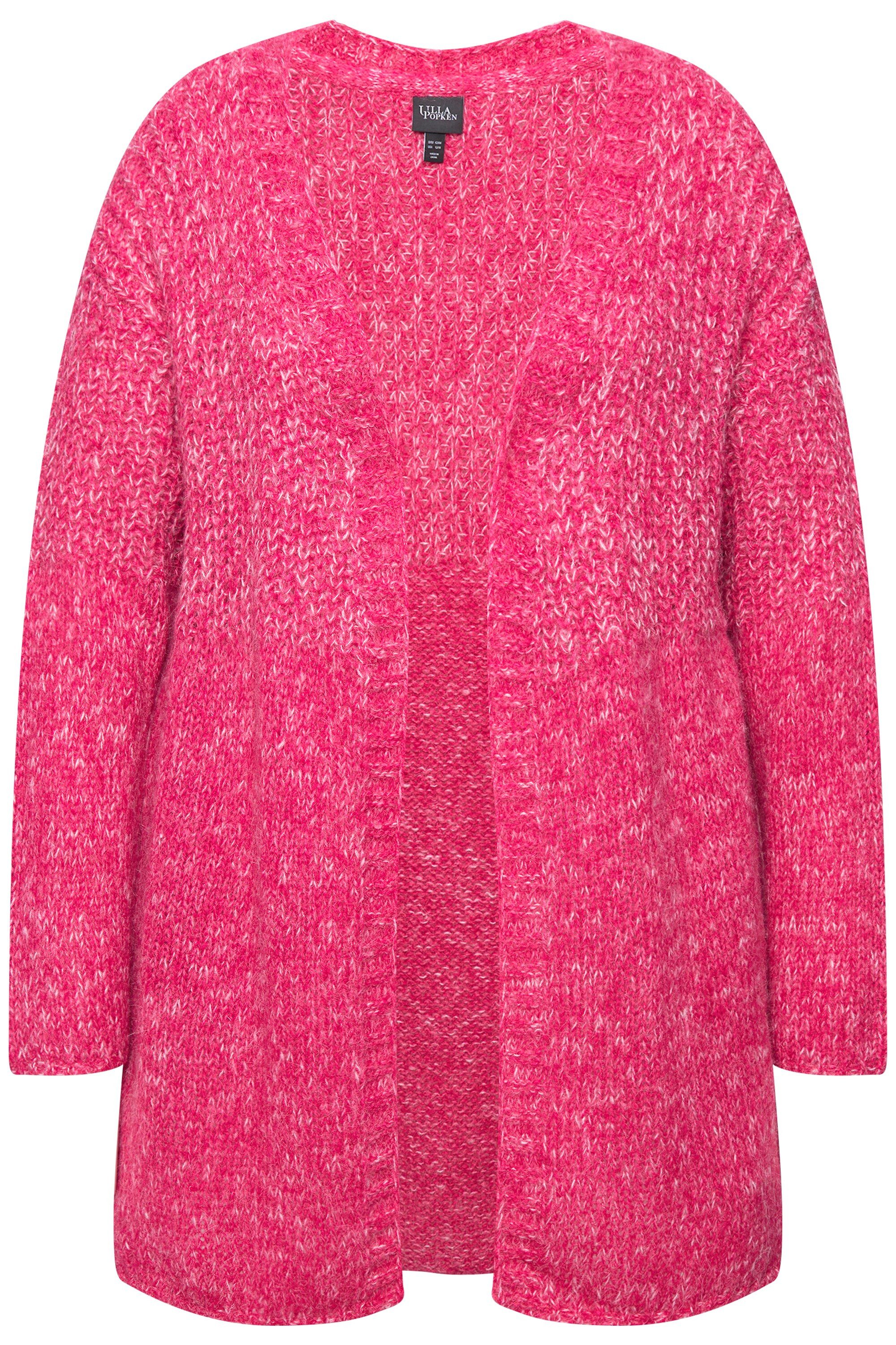 Strickjacke Strickjacke Oversized Melange-Strickmix Langarm