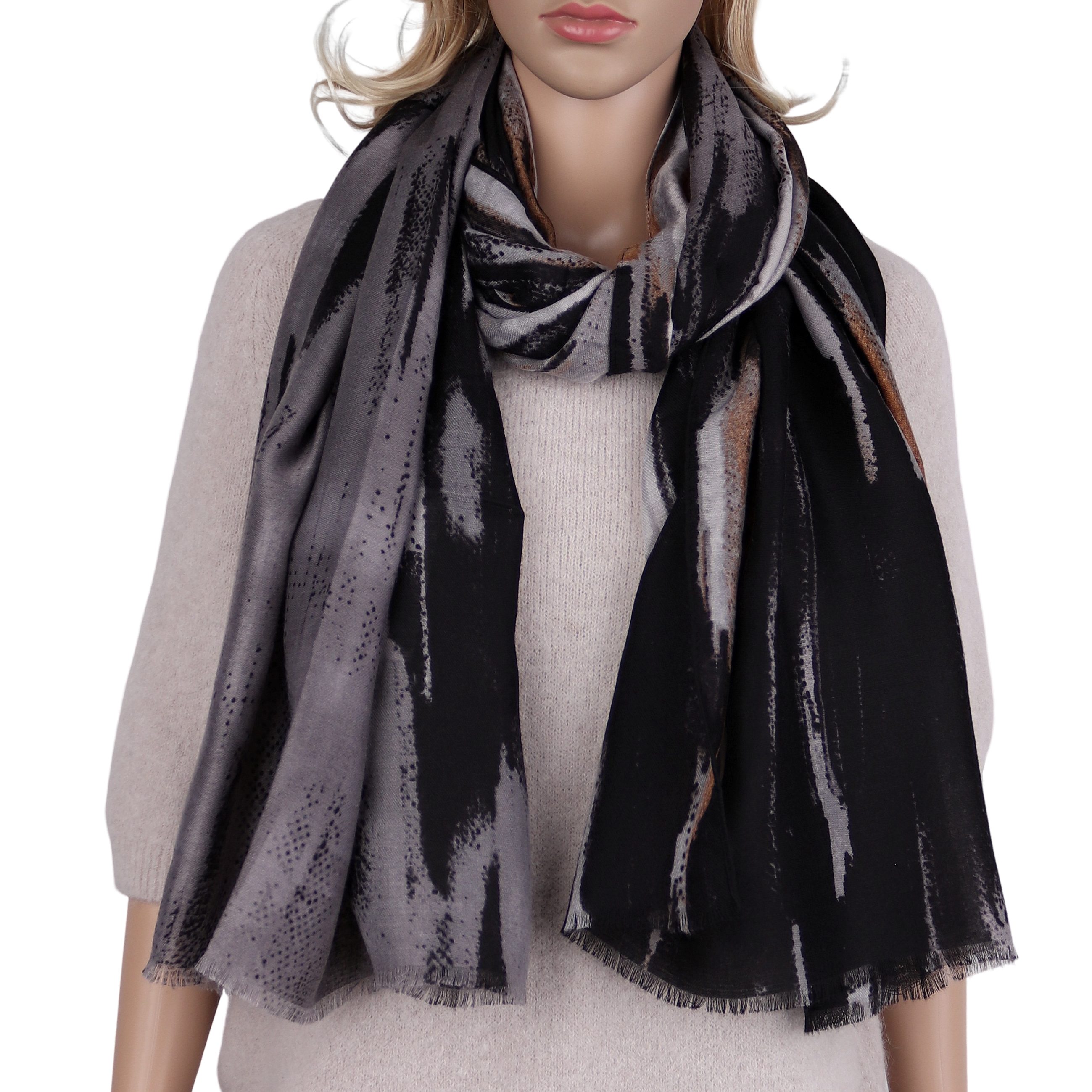 MIRROSI Modeschal Weich XXL ca.90x180cm Schal Farbverlauf Muster, (Farbverl günstig online kaufen