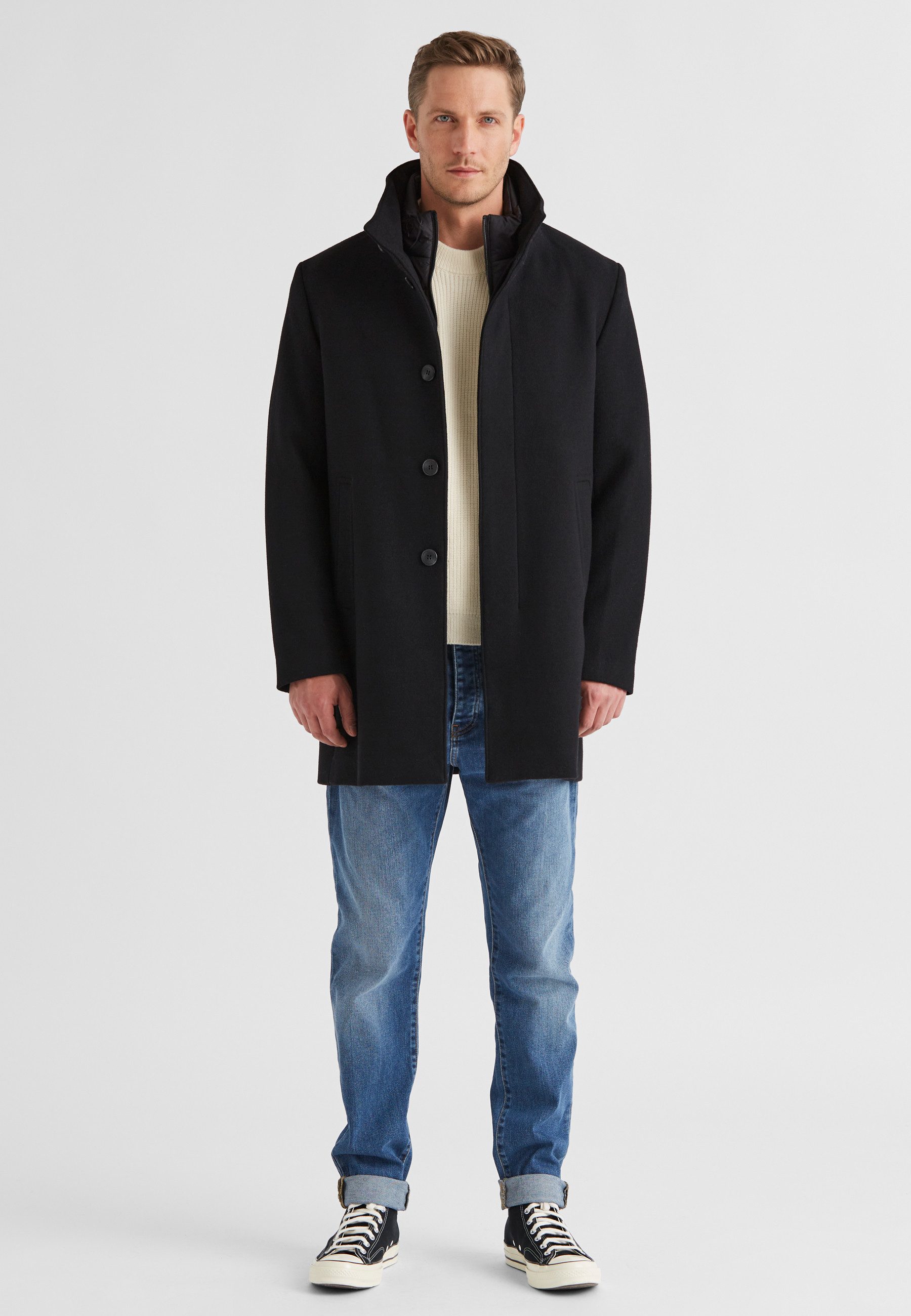 Milestone Kurzmantel MSLancaster Herren Jacke Mantel kurz normale Passform günstig online kaufen