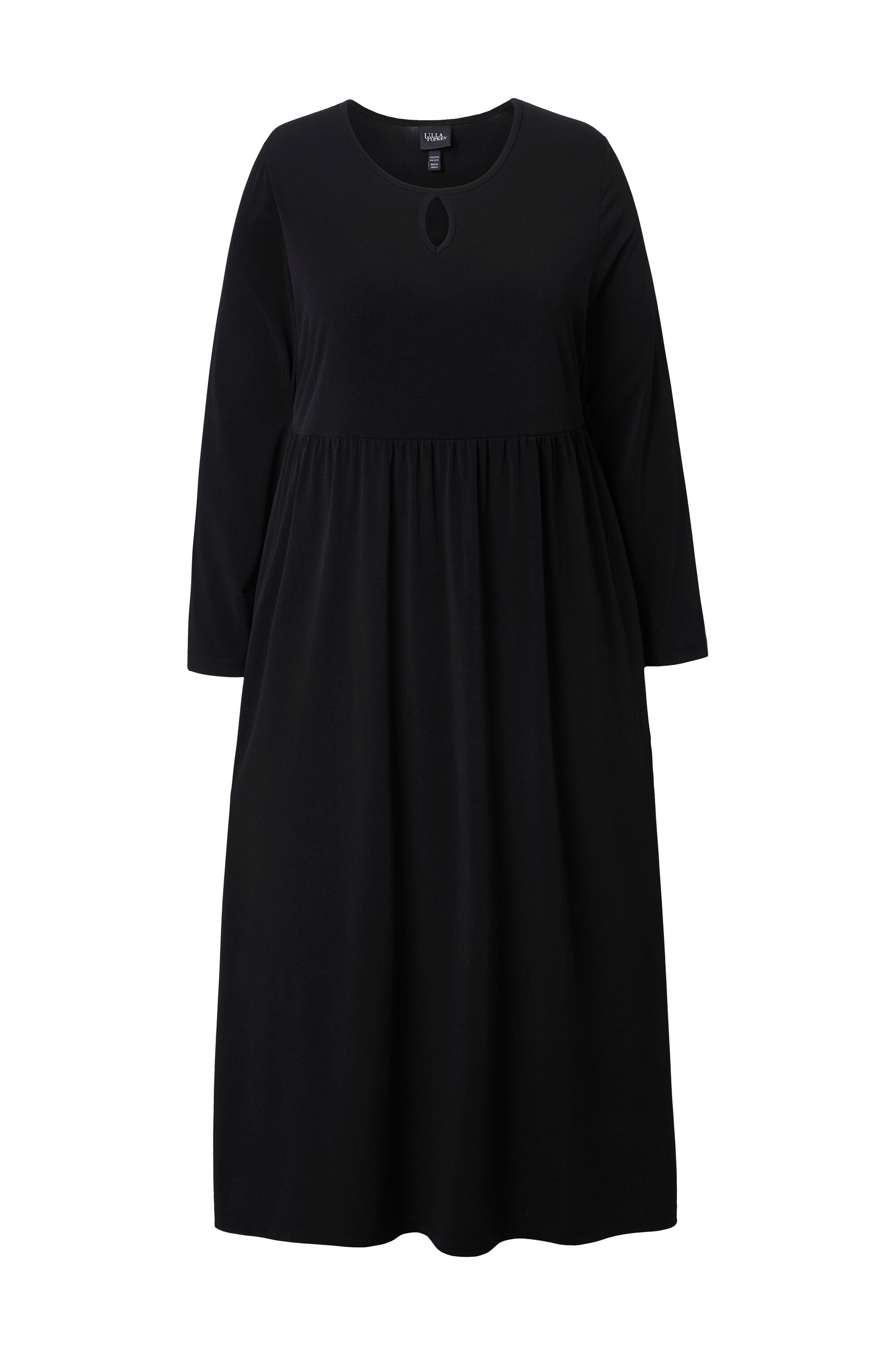 Ulla Popken Maxikleid Maxikleid A-Linie Rundhals Langarm Taschen günstig online kaufen