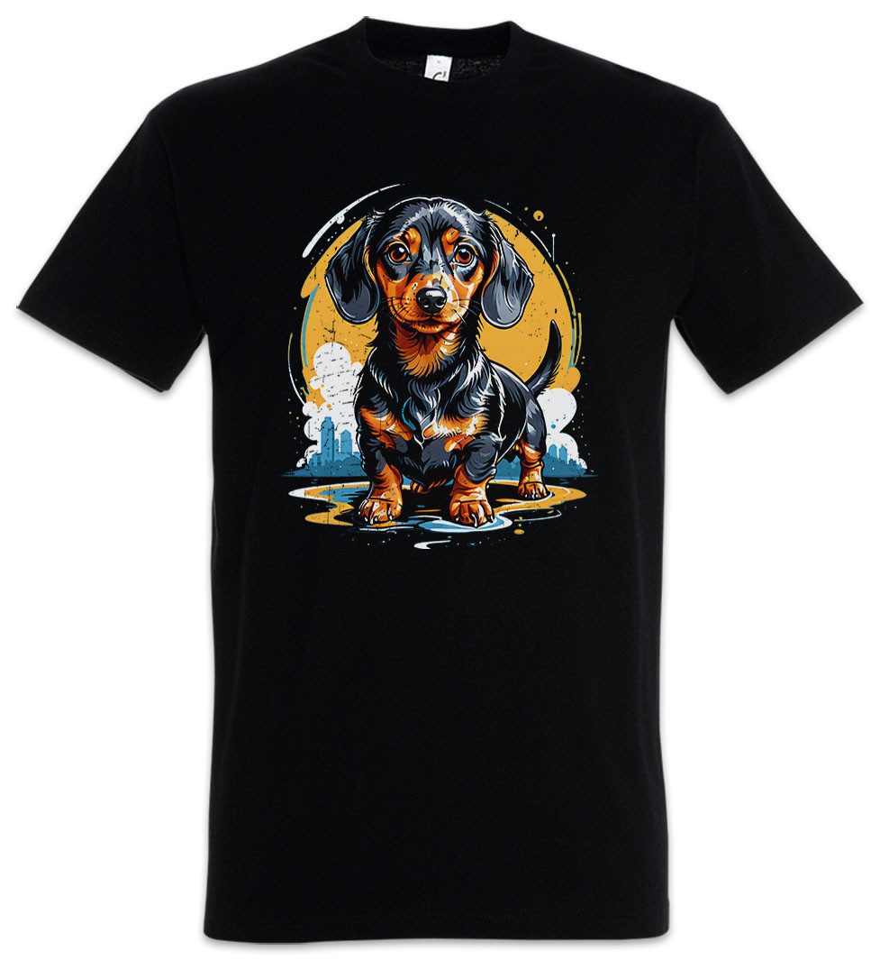 Urban Backwoods Print-Shirt Sweet Dackel Art Herren T-Shirt Dachshund Teckel Hund Dog Kurzhaar (1-tlg) Breed Pet Rasse Züchter