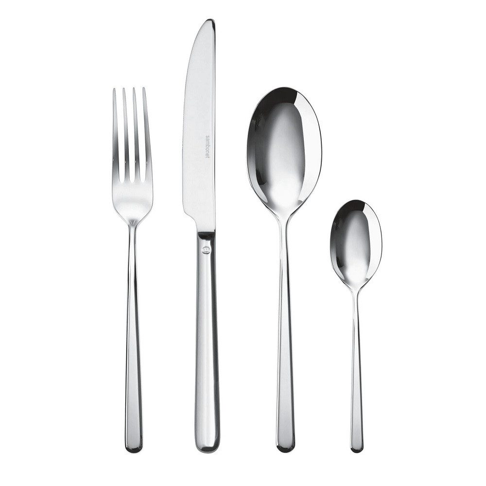 sambonet Besteck-Set Sambonet Linear Mirror Stahl Besteck-Set 24-tlg., 6 Personen, Edelstahl