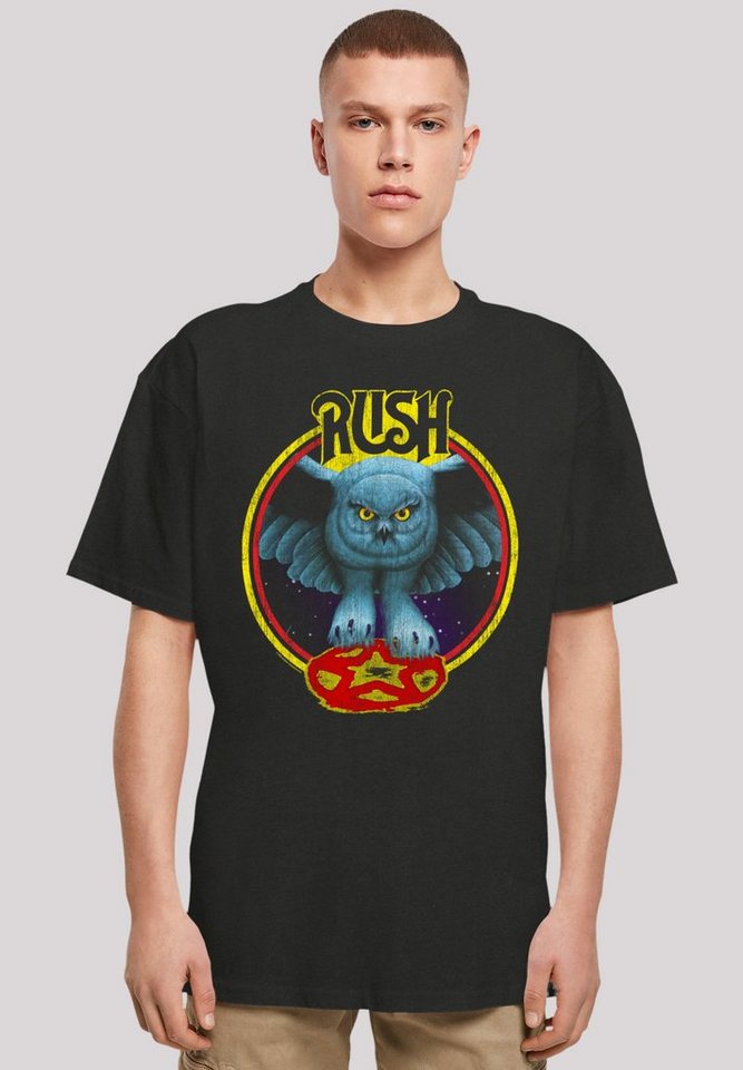 F4NT4STIC T-Shirt Rush Rock Band Fly By Night Circle Premium Qualität,  Weite Passform und überschnittene Schultern