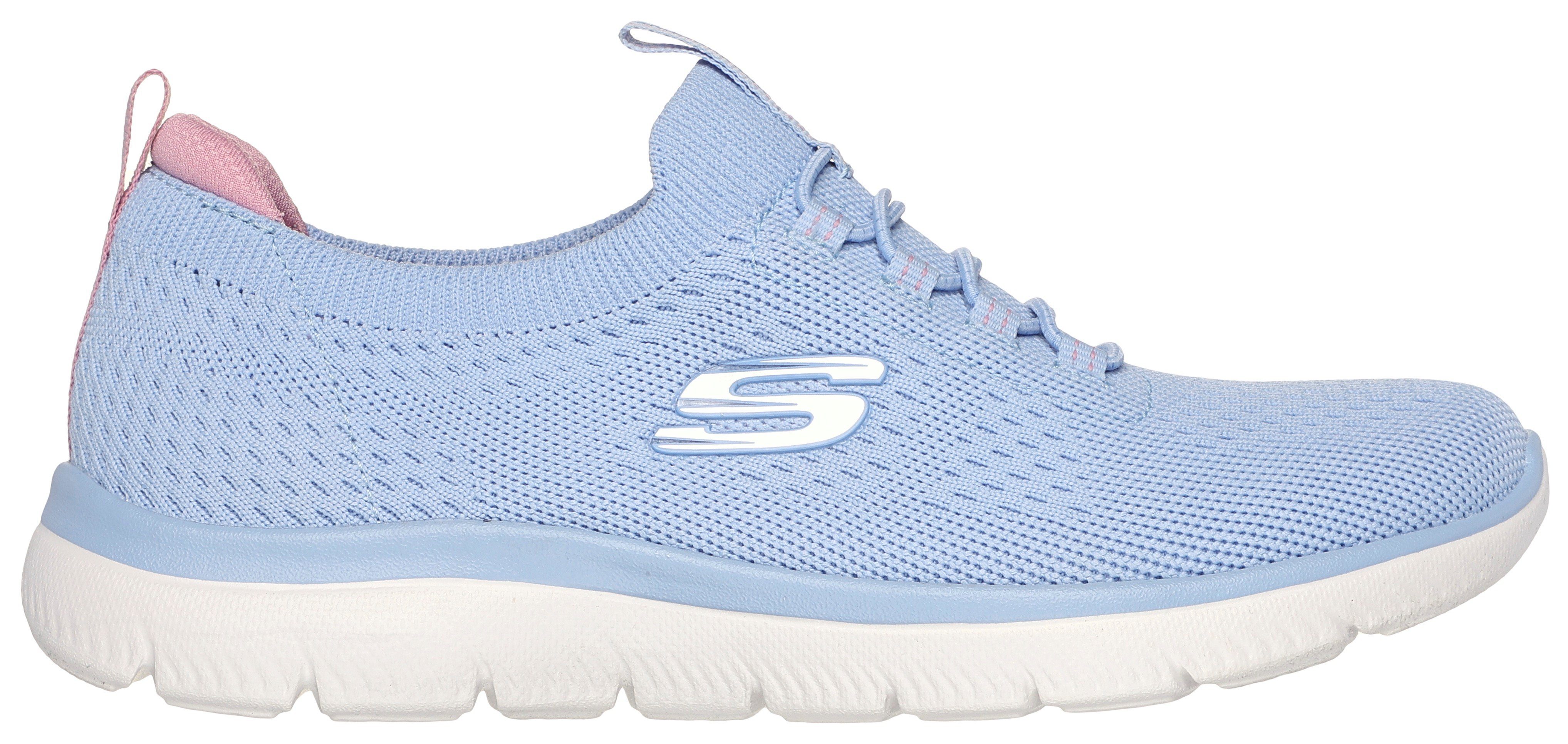 Skechers SUMMITS Slip-On Sneaker, Freizeitschuh, Halbschuh, Slipper mit flexibler Traktionslaufsohle