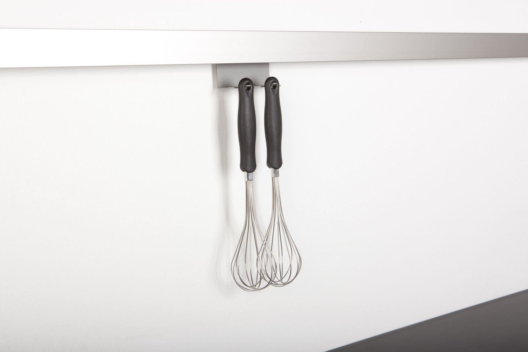 Kesseböhmer Küchenorganizer-Set Linero MosaiQ Küchen-Relingsystem Module Zubehör, 2er Hakenleiste titangrau – Bild 2 von 3