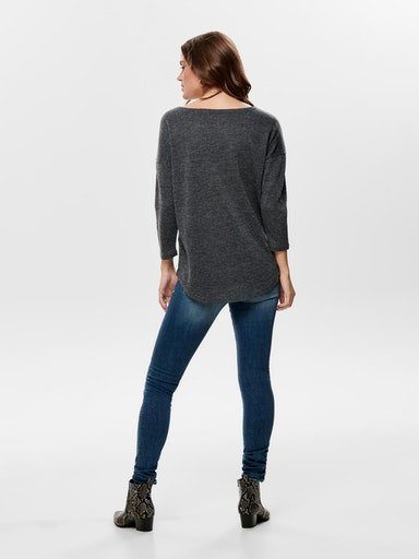 ONLY 3/4-Arm-Shirt ONLALBA dark grey melange