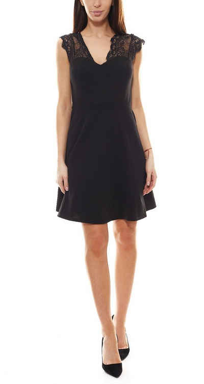 LIPSY Sommerkleid »LIPSY LONDON Cocktail-Kleid elegantes Party-Kleid für Frauen mit Schulterbereich aus Spitze Mode-Kleid Schwarz«