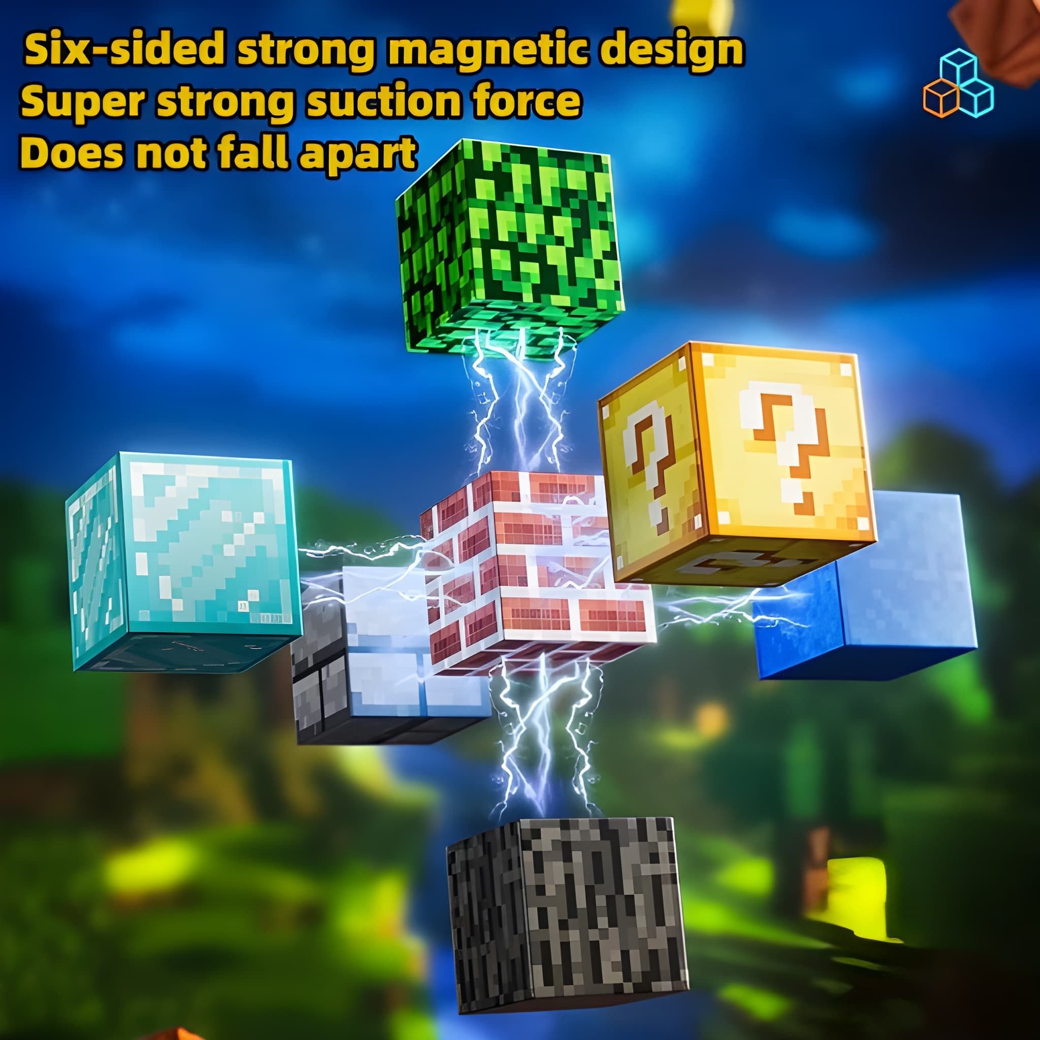 Athlix Magnetische Bausteine Bauwelt Spielzeug Jungen Mine Geschenk Craft Magnetspielbausteine, (100 St), zufällige Steine - unendliche Baumöglichkeiten