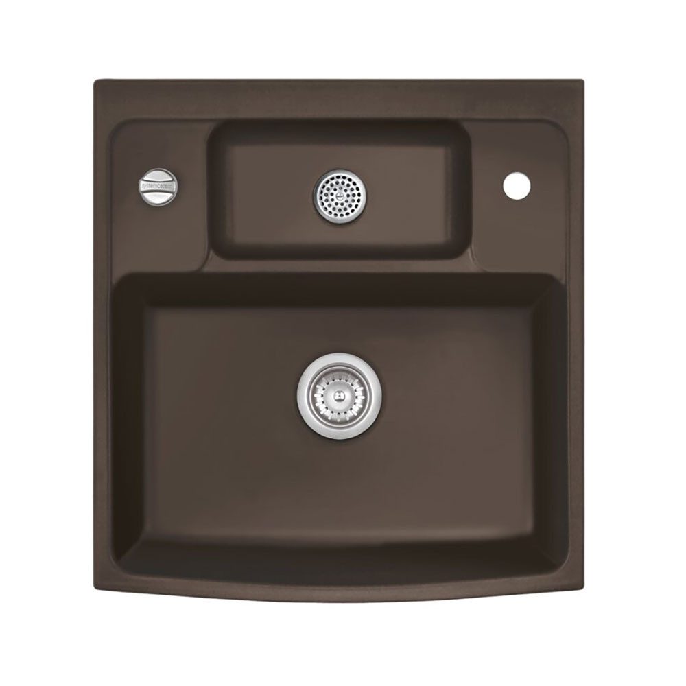 Systemceram Küchenspüle Spülmodul KeraDomo CENTRA 60 (für 60 cm Arbeitsplattentiefe) Siena, 59,5/625 cm