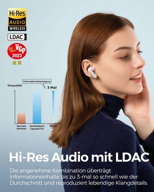 Soundpeats Immersives Hörerlebnis In-Ear-Kopfhörer (Hi-Res Audio-Zertifizierung. Jedes Detail Ihrer Lieblingssongs wird mit beeindruckender Klarheit wiedergegeben., Ultimatives Audioerlebnis Hochauflösender Klang Kristallklare Anrufe)
