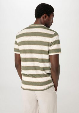 Hessnatur T-Shirt Streifen Regular aus reinem Leinen (1-tlg)