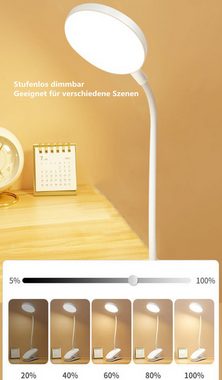 autolock LED Leselampe Klemmlampe Bett - Dimmbar Leselampe Buch Klemme Augenschutz Led, Klemmleuchte 3 Modi Bettlampe, USB Aufladbares Akku Leselampe 360°