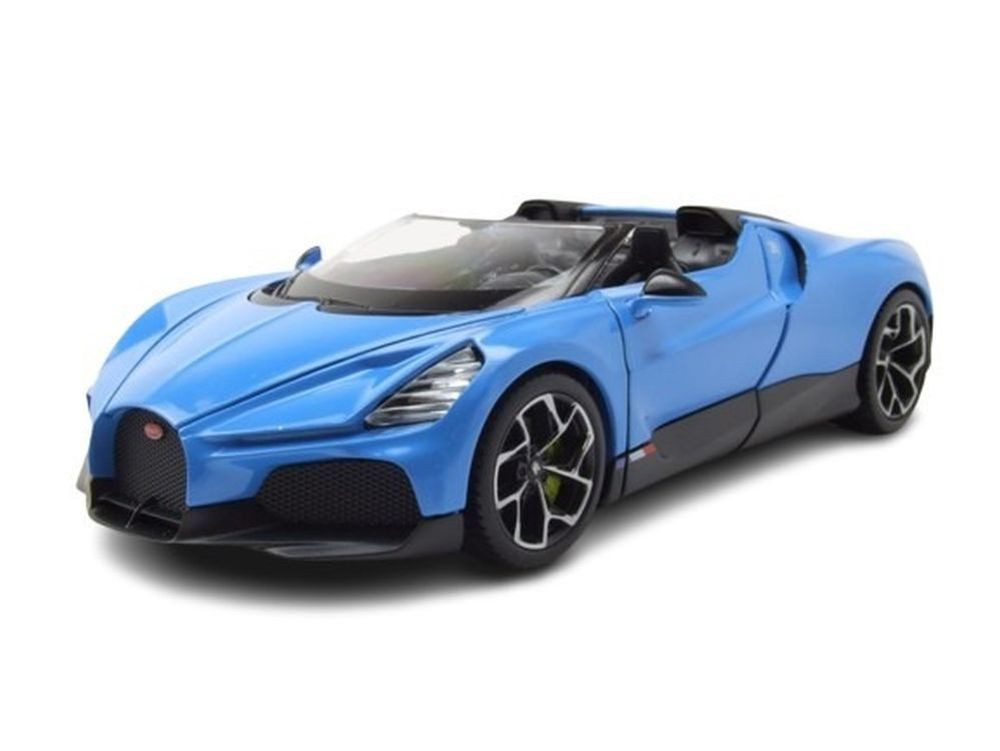 Welly Modellauto Bugatti W16 Mistral blau, Maßstab 1:24